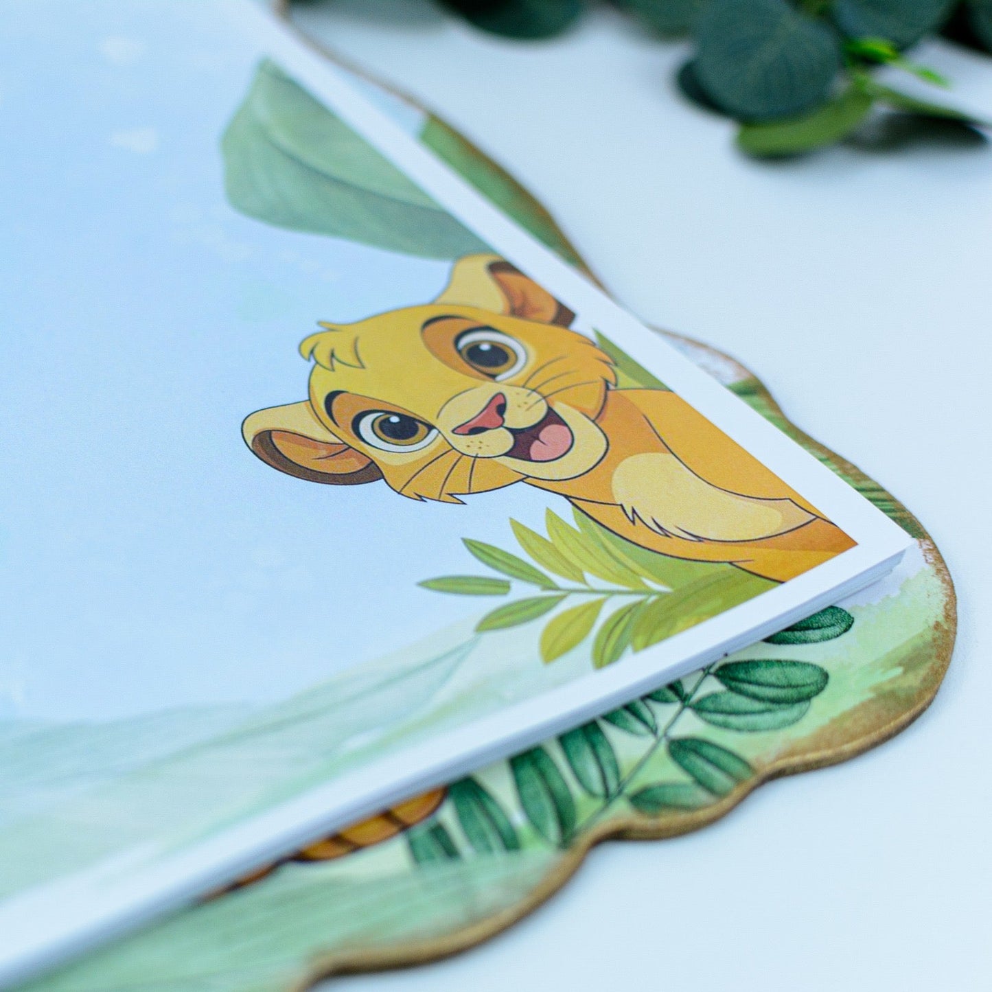 Guestbook Personalizat pentru botez Lion RoHandWork