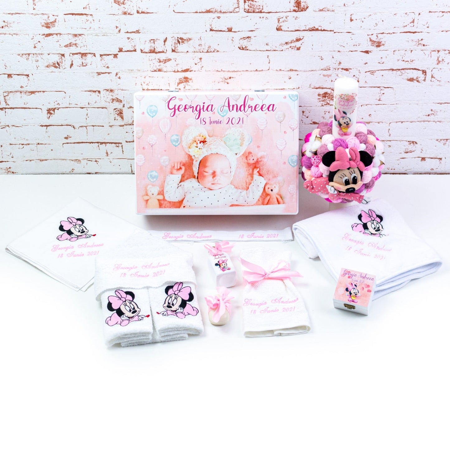 Set trusou botez Baby Minnie RoHandWork