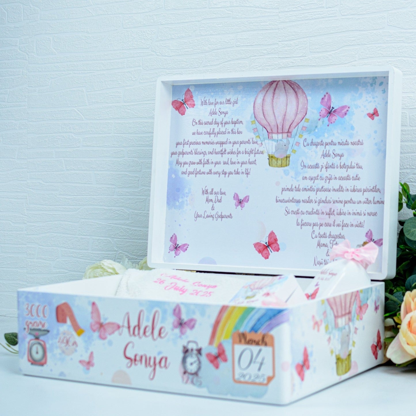 Set trusou botez Fluture RoHandWork