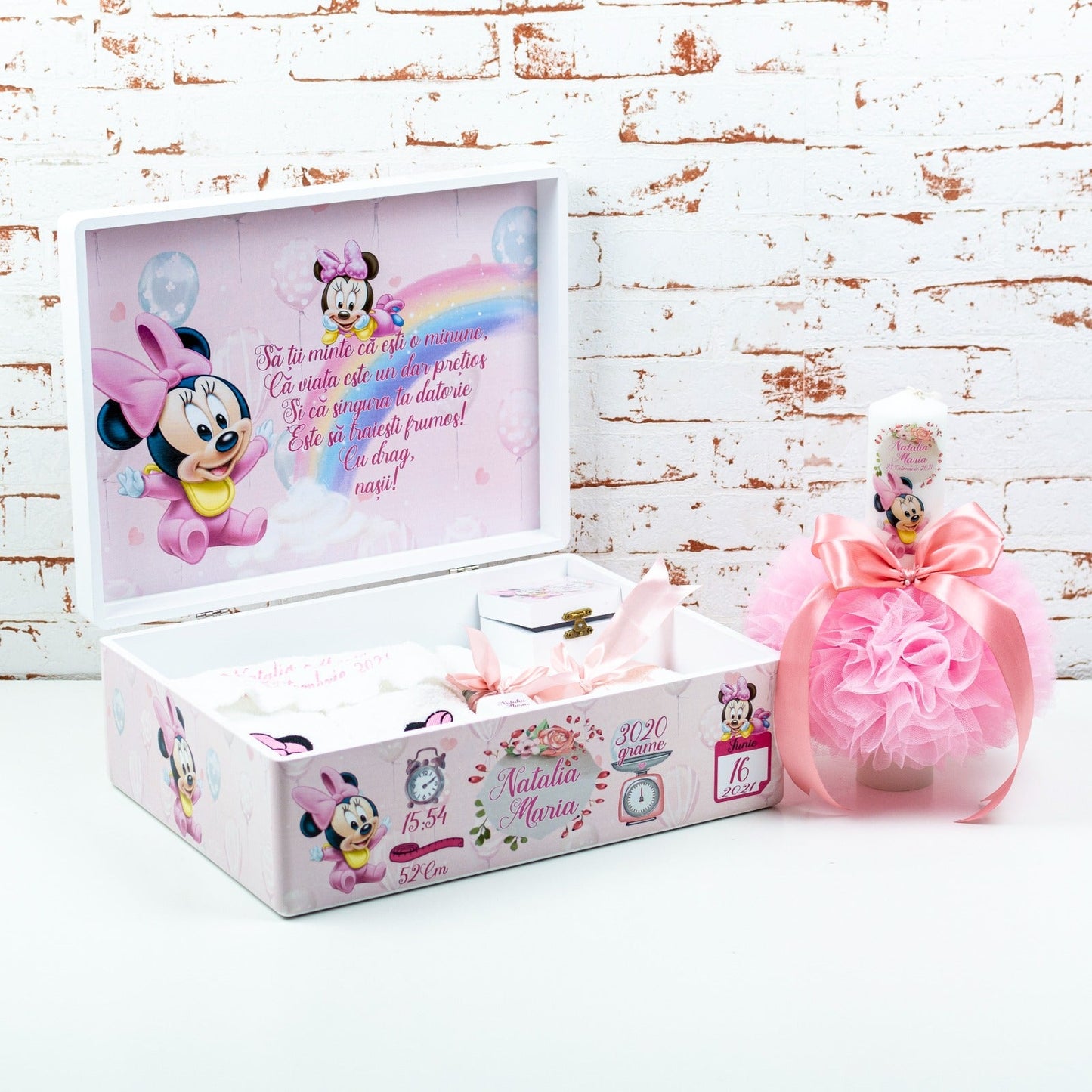 Set trusou botez Baby Minnie RoHandWork