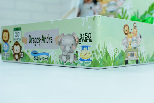 Set trusou botez Animale safari in masina RoHandWork