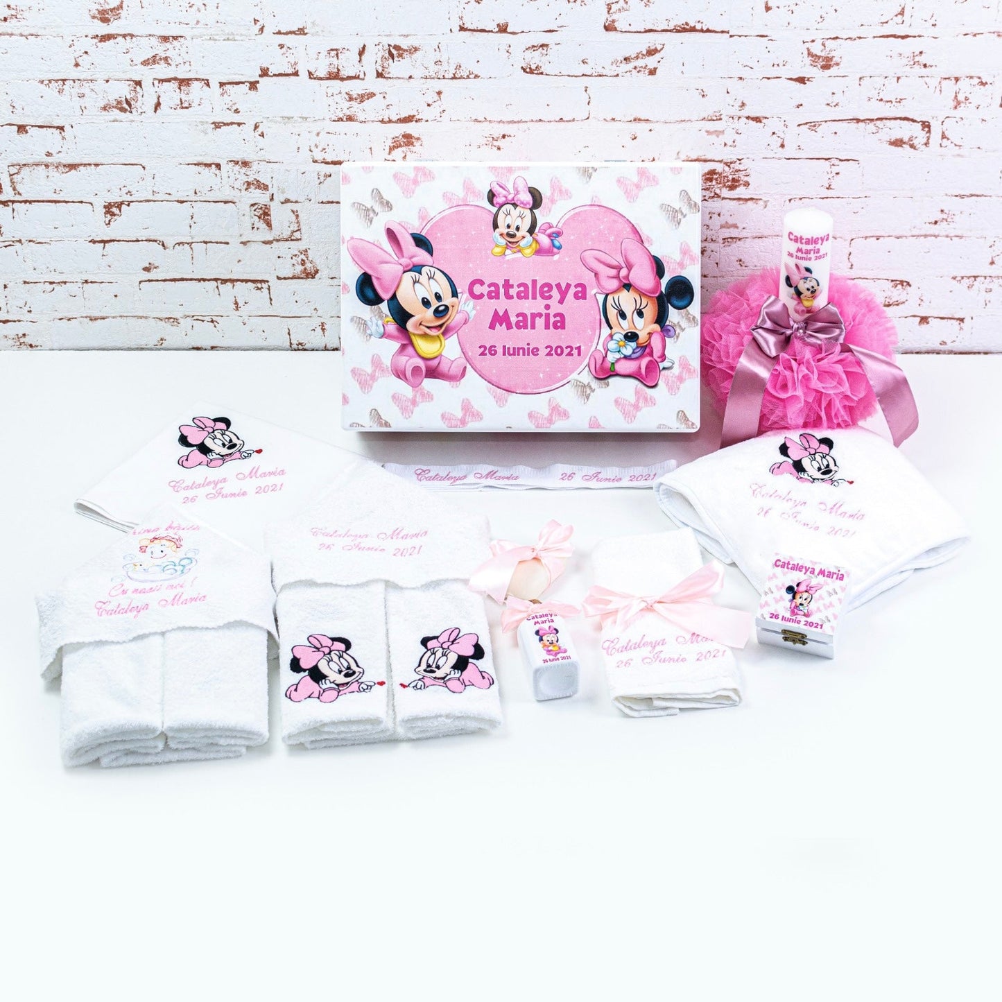 Set trusou botez Baby Minnie 2 RoHandWork
