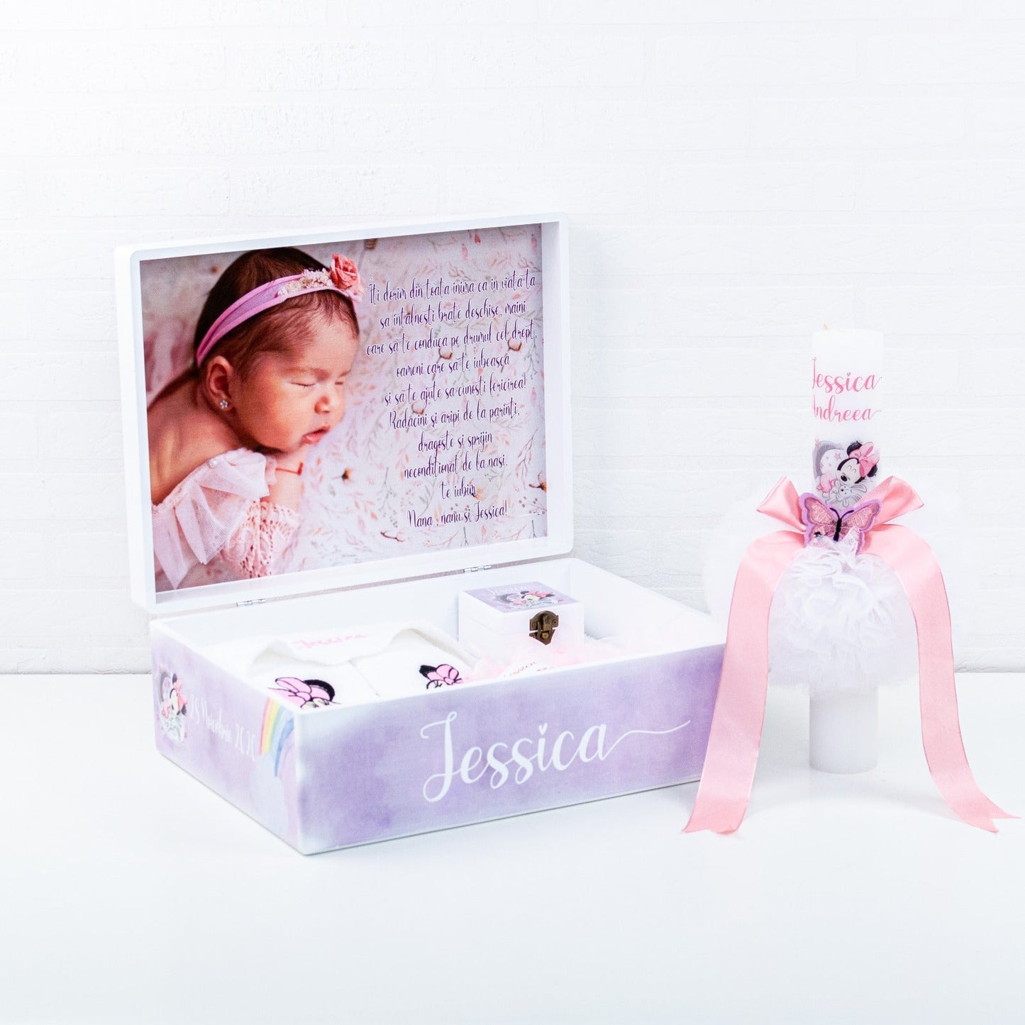 Set trusou botez Baby Minnie 3 RoHandWork