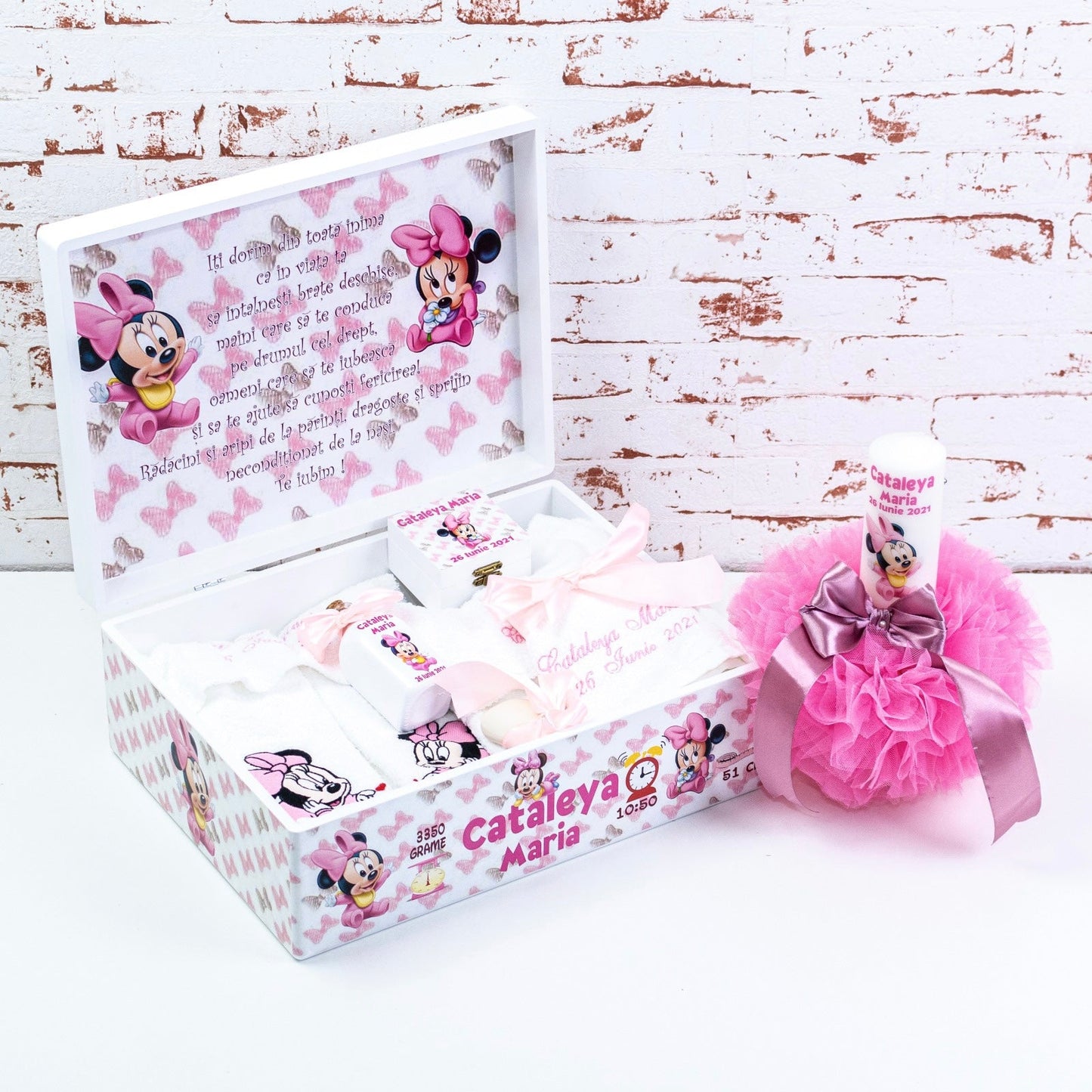 Set trusou botez Baby Minnie 2 RoHandWork
