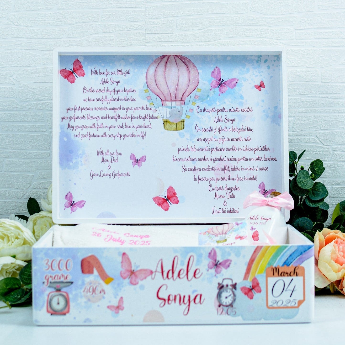 Set trusou botez Fluture RoHandWork