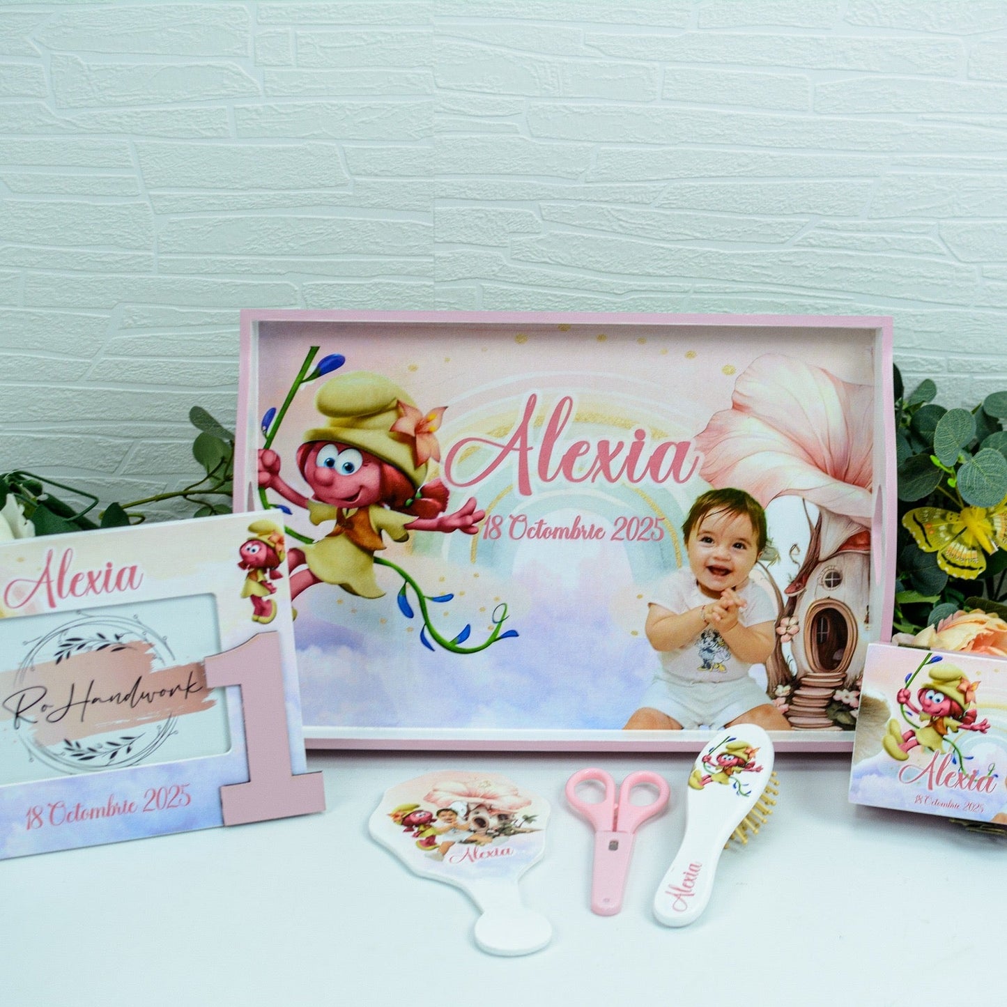 Set mot Strumfita simpatică - set tava taiere mot personalizat RoHandWork