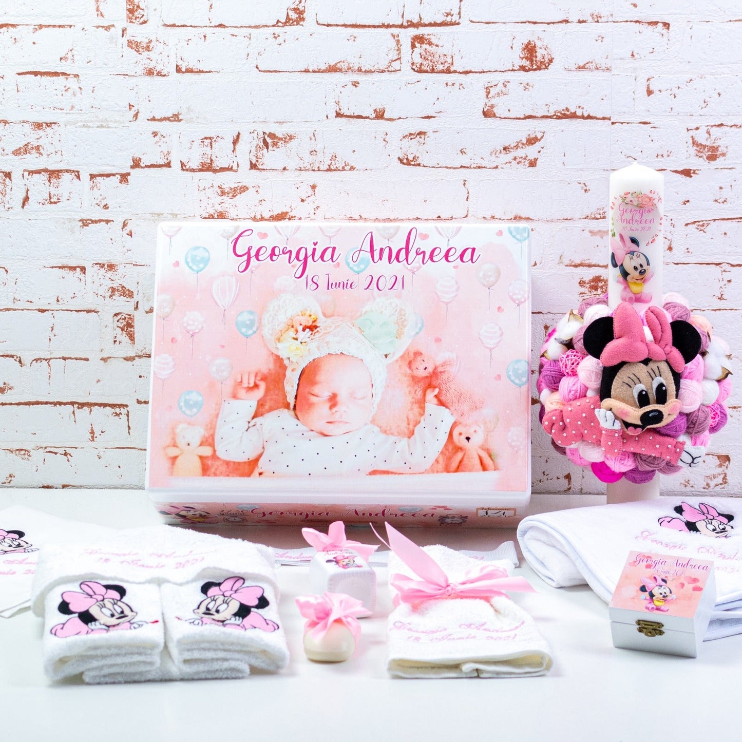 Set trusou botez Baby Minnie RoHandWork