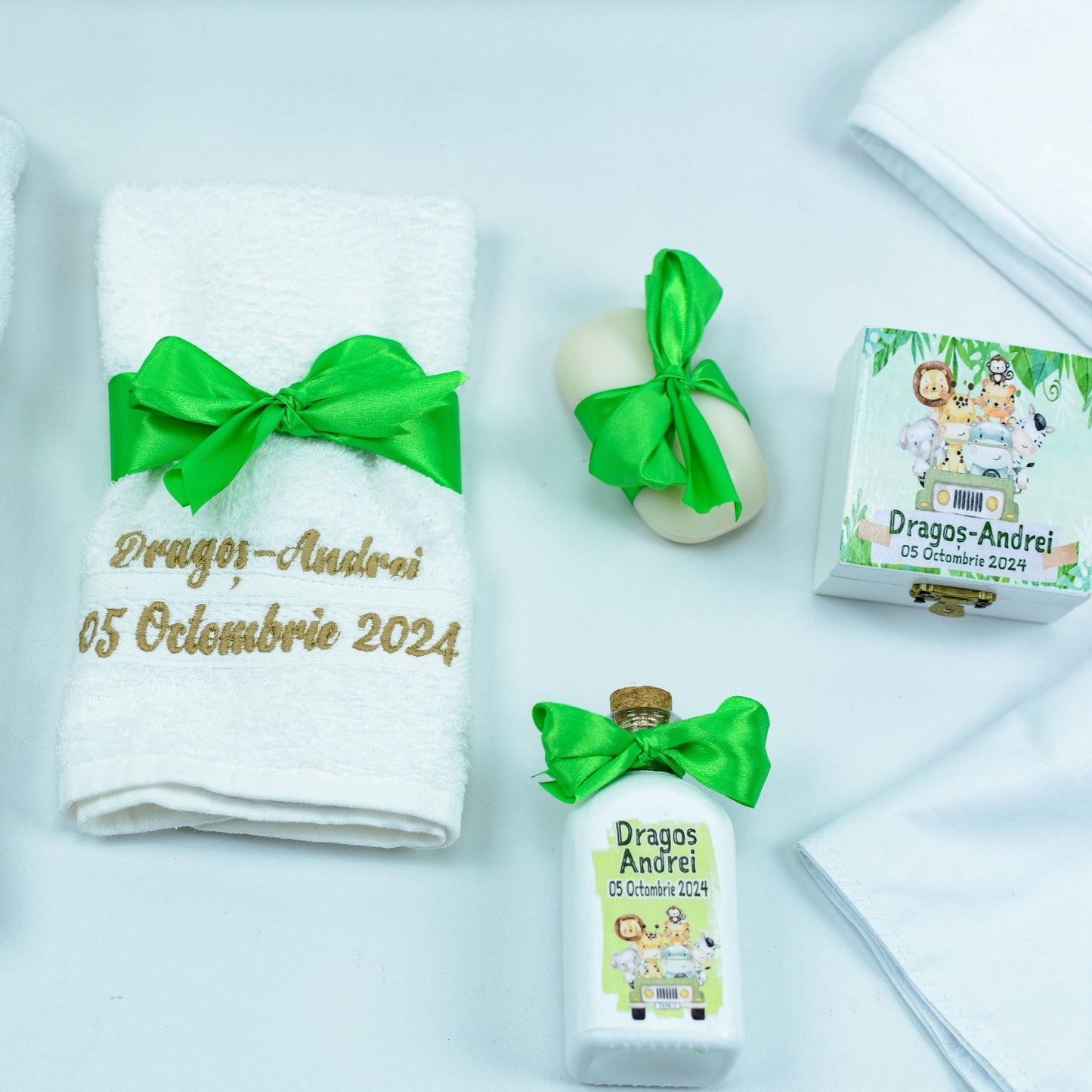 Set trusou botez Animale safari in masina RoHandWork