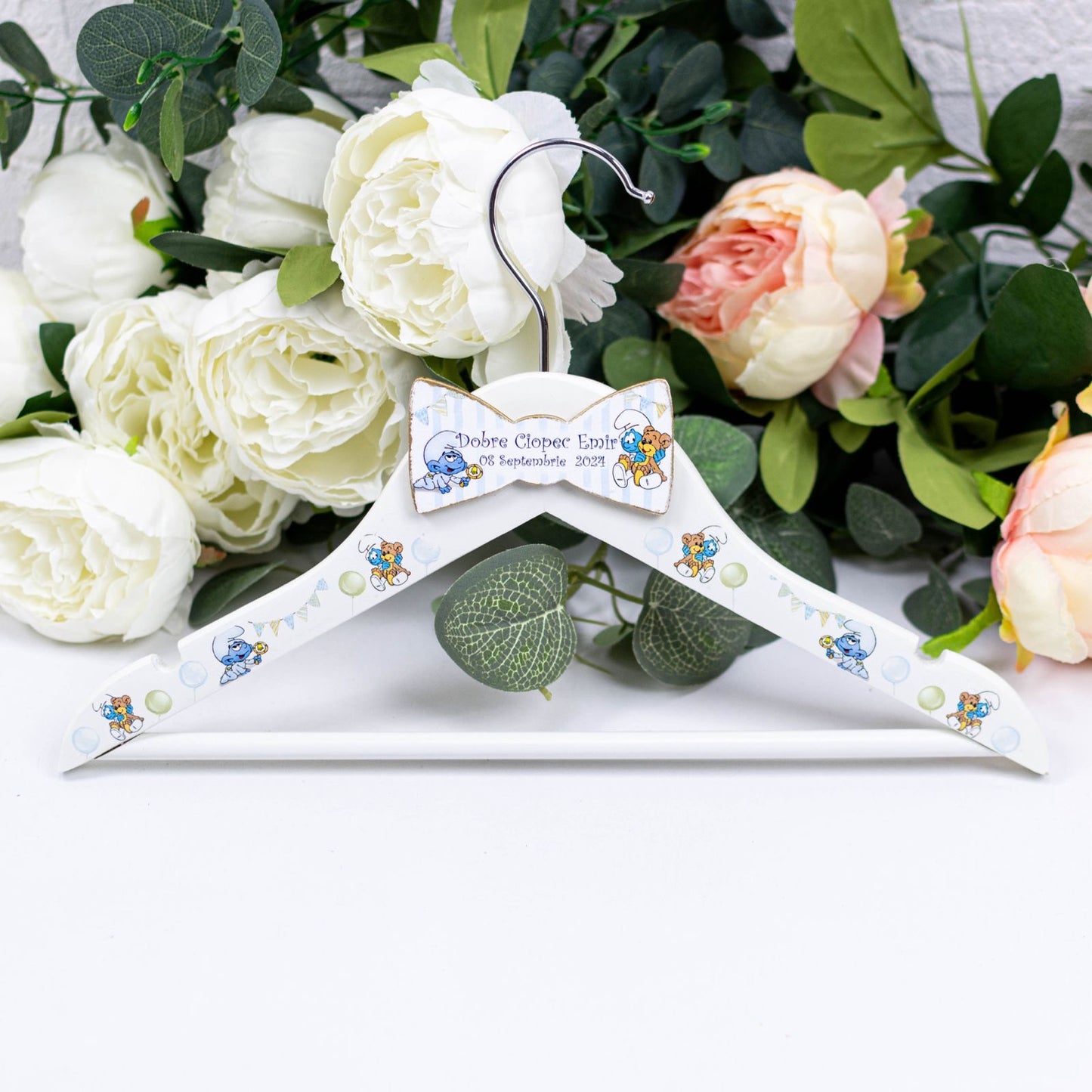 Umeras copil botez personalizat Strumfi RoHandWork