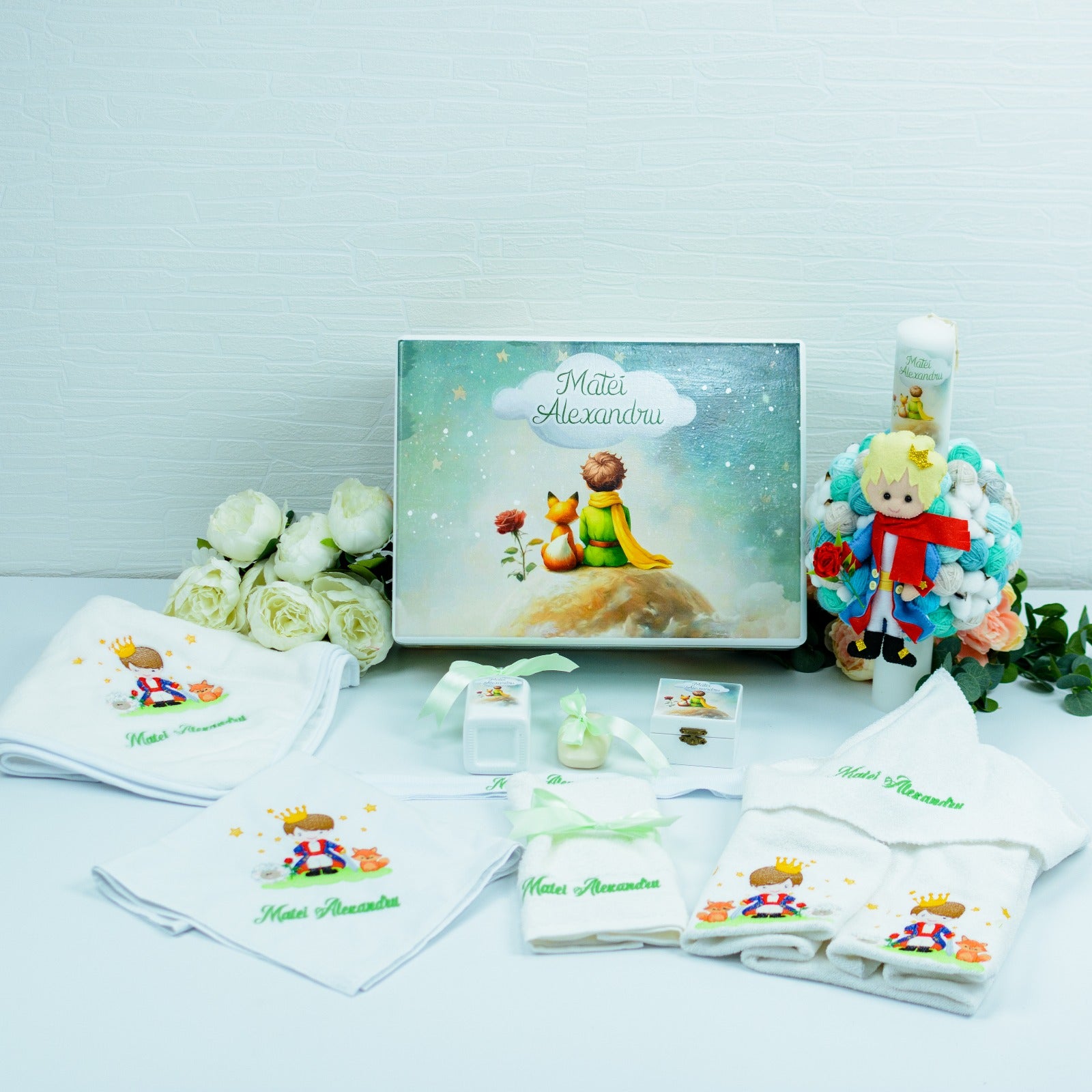 Set trusou botez Micul Print pe luna