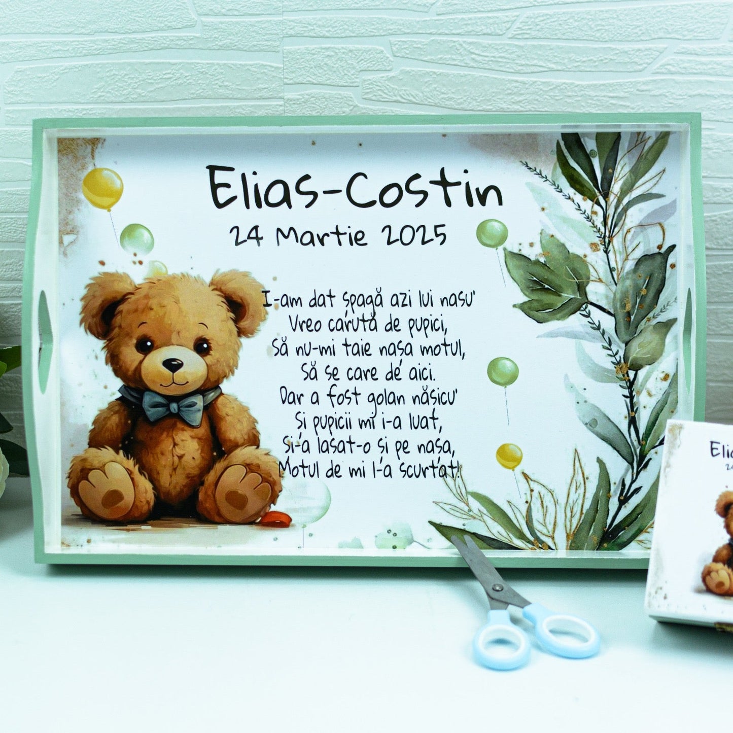 Set mot Urs - set tava taiere mot personalizat RoHandWork