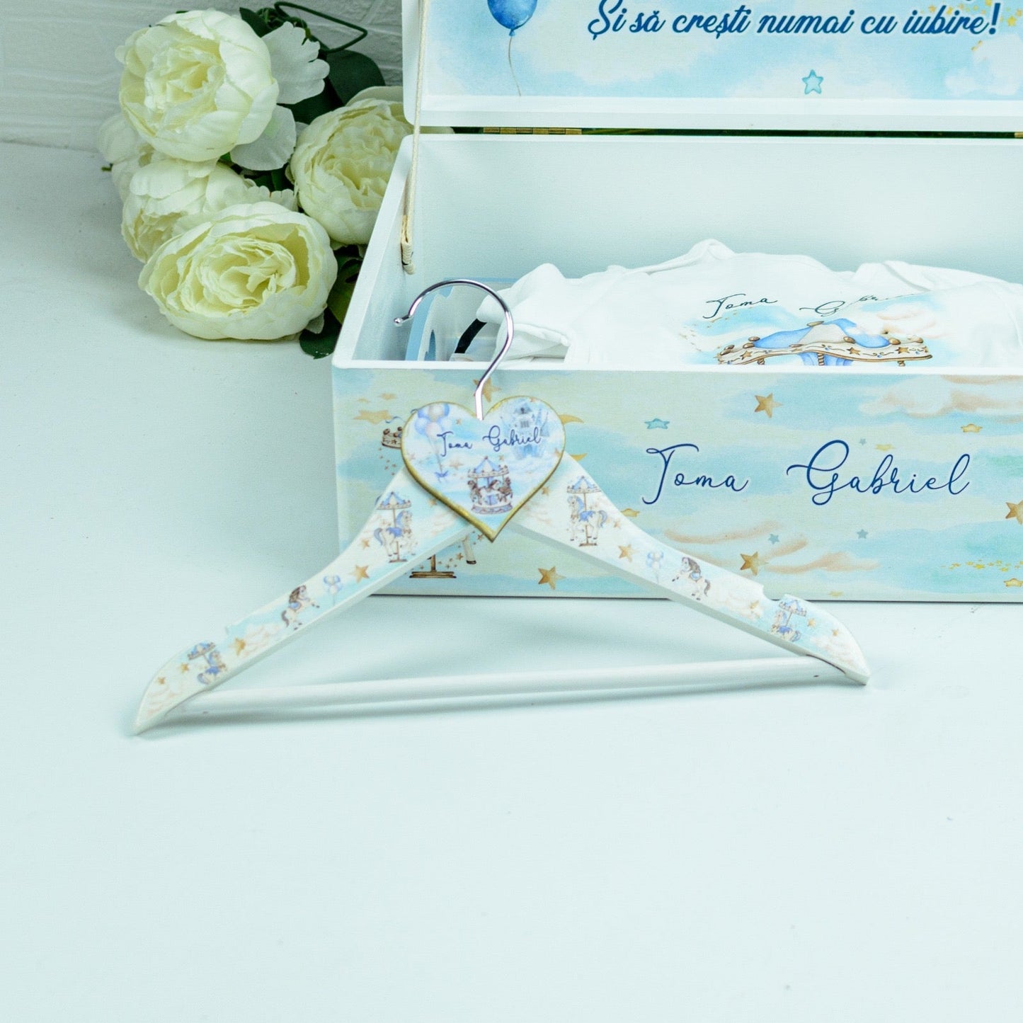 Umeras copil botez personalizat Carusel RoHandWork