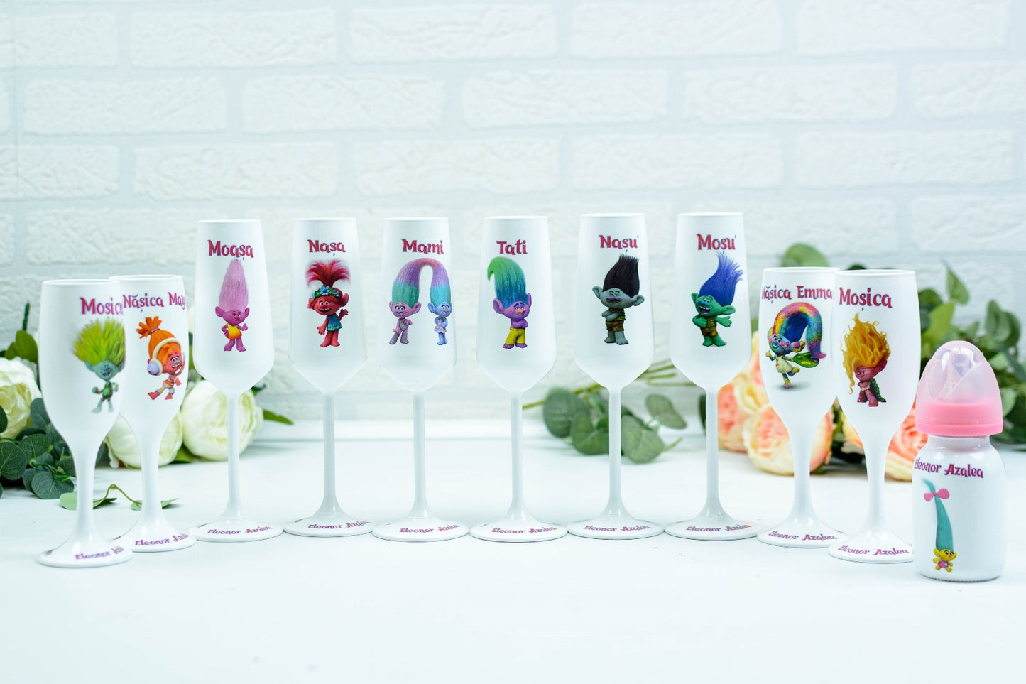 Pahare botez Trolls RoHandWork