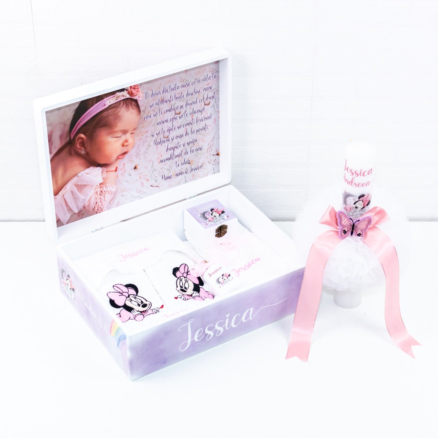 Set trusou botez Baby Minnie 3 RoHandWork