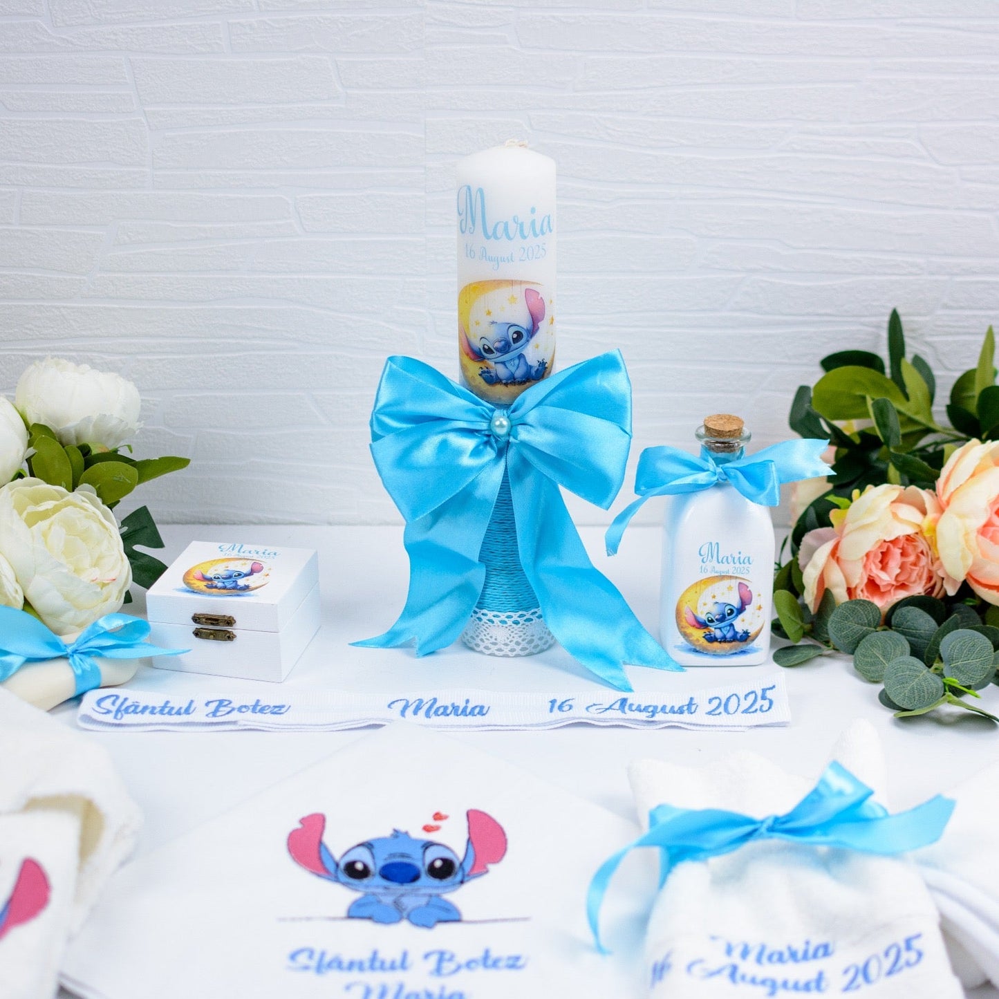 Lumanare botez Stitch RoHandWork