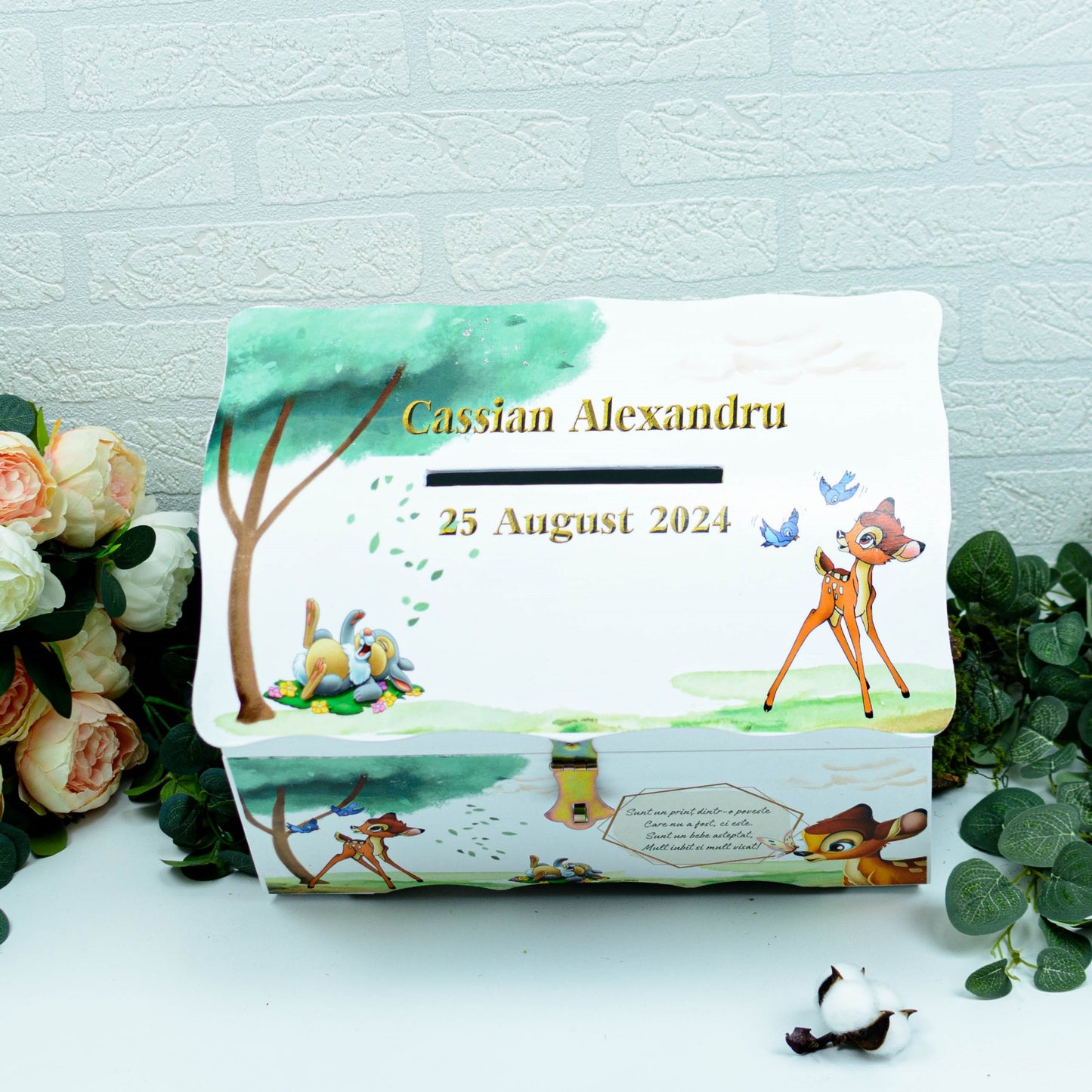Cufar bani botez Bambi (150-200 plicuri) RoHandWork