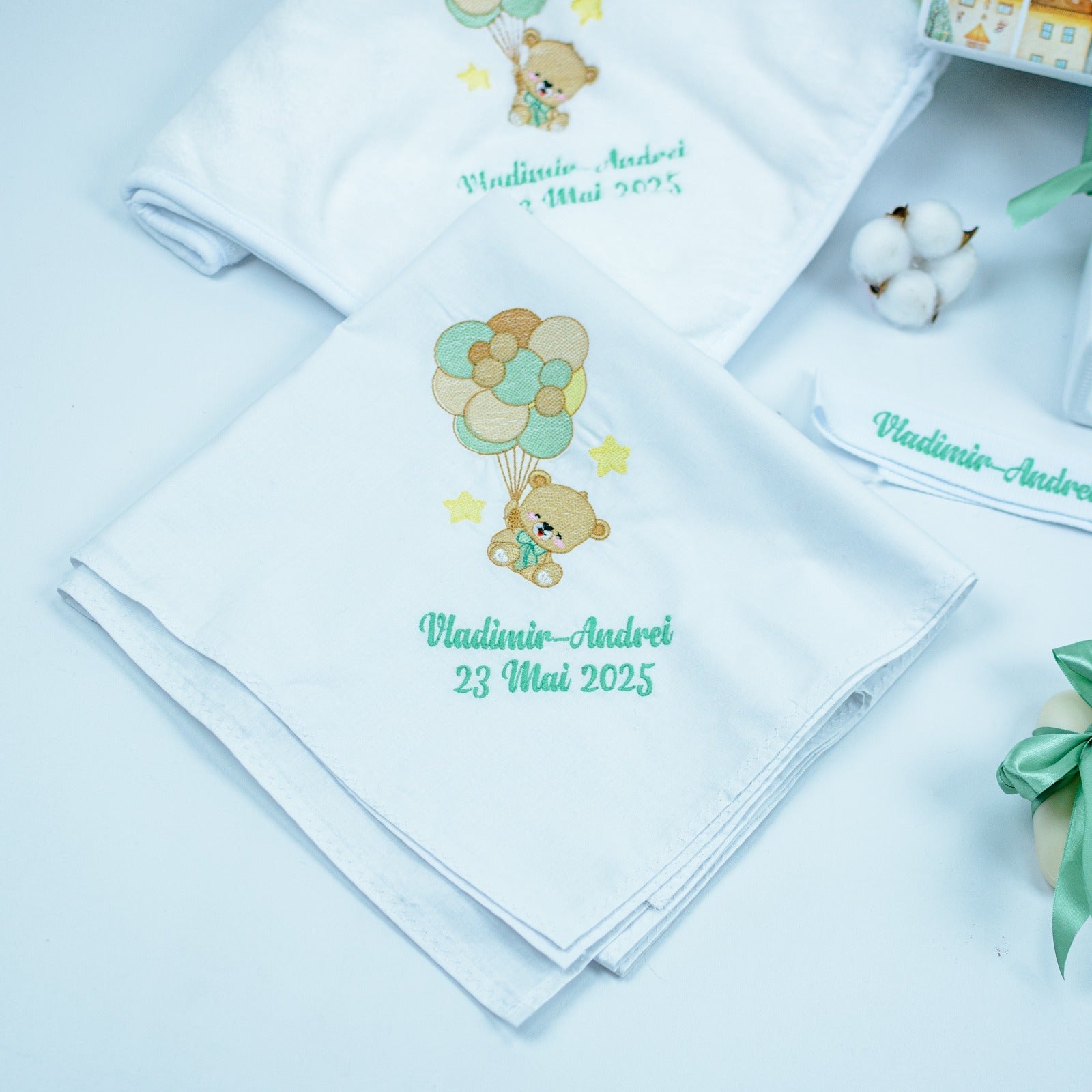 Set trusou botez Ursuletul vesel RoHandWork