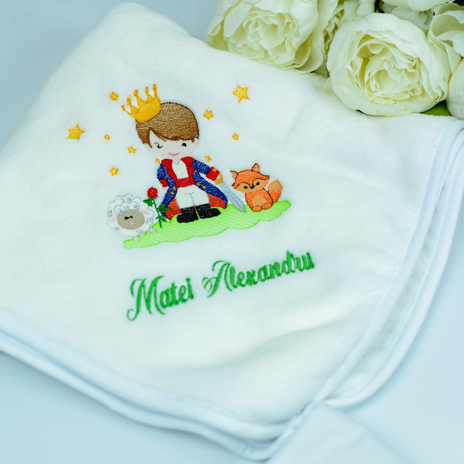 Set trusou botez Micul Print pe luna RoHandWork