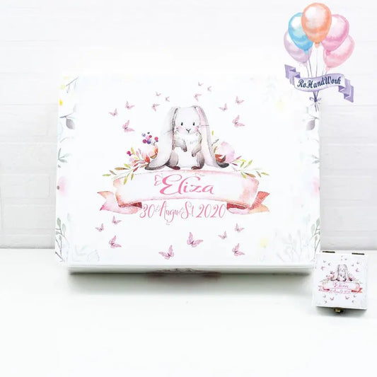 Cutie de amintiri si cutiuta pentru mot iepuras - RoHandWork