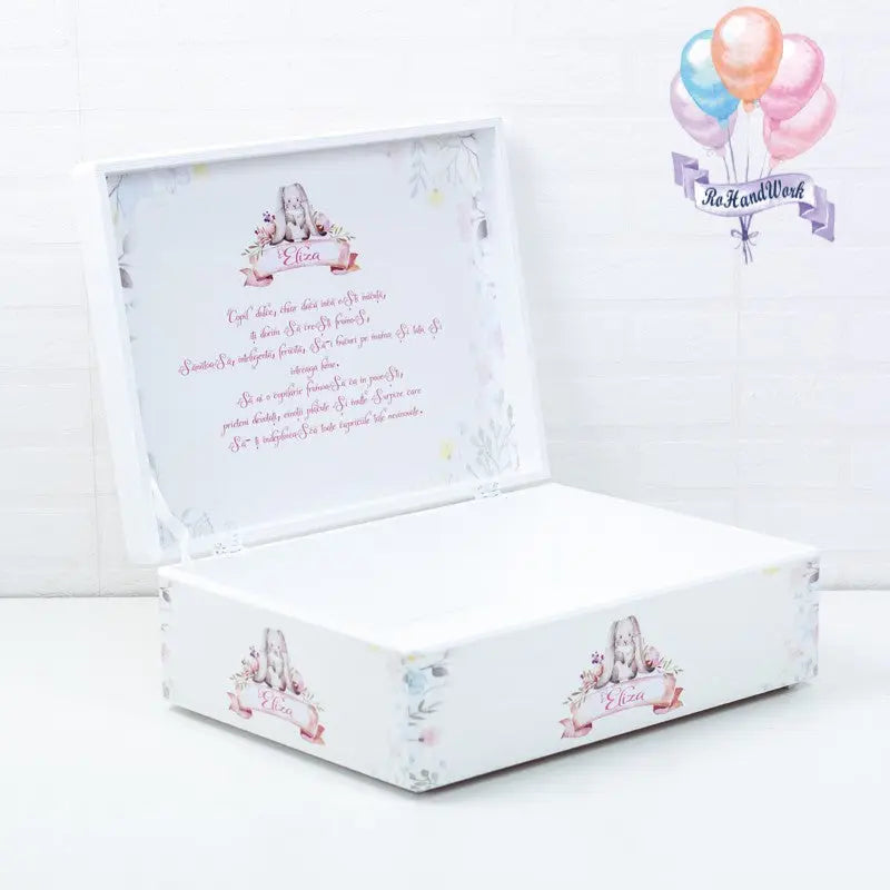 Cutie de amintiri si cutiuta pentru mot iepuras RoHandWork