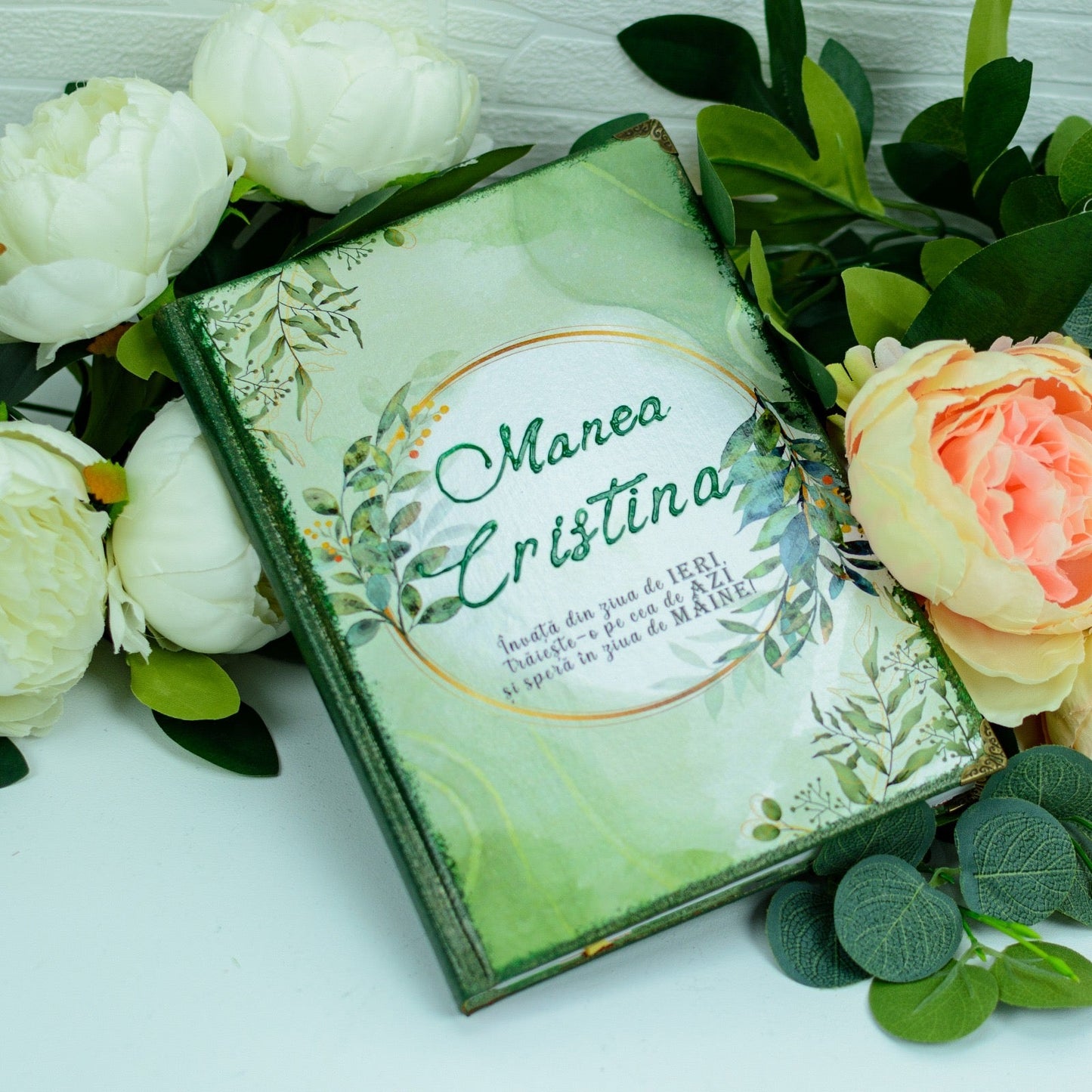 Agenda Personalizată Handmade Green – Design Special RoHandWork