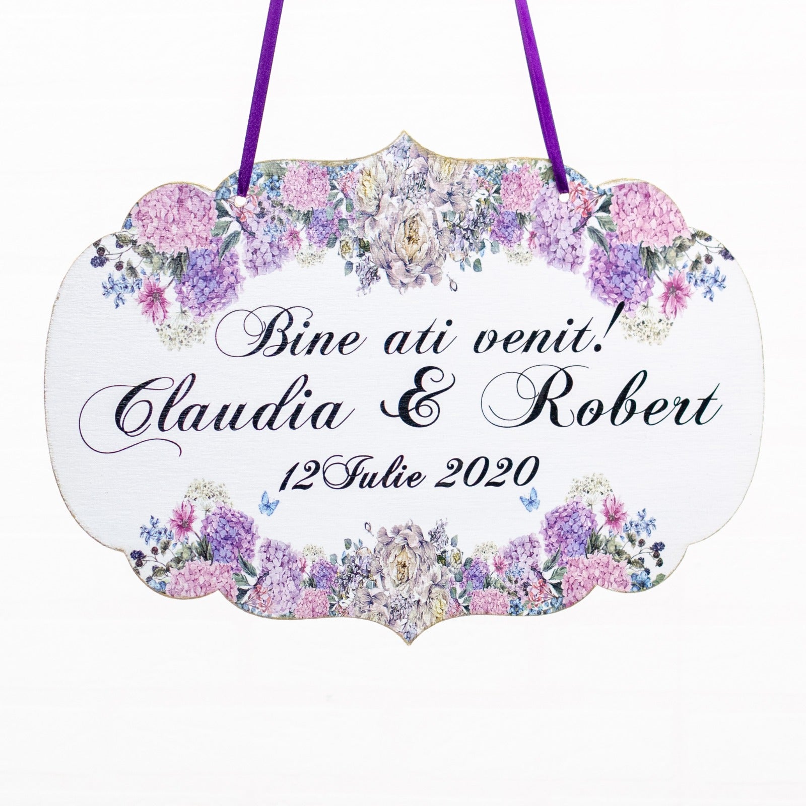 Placuta de bun venit hortensii RoHandWork