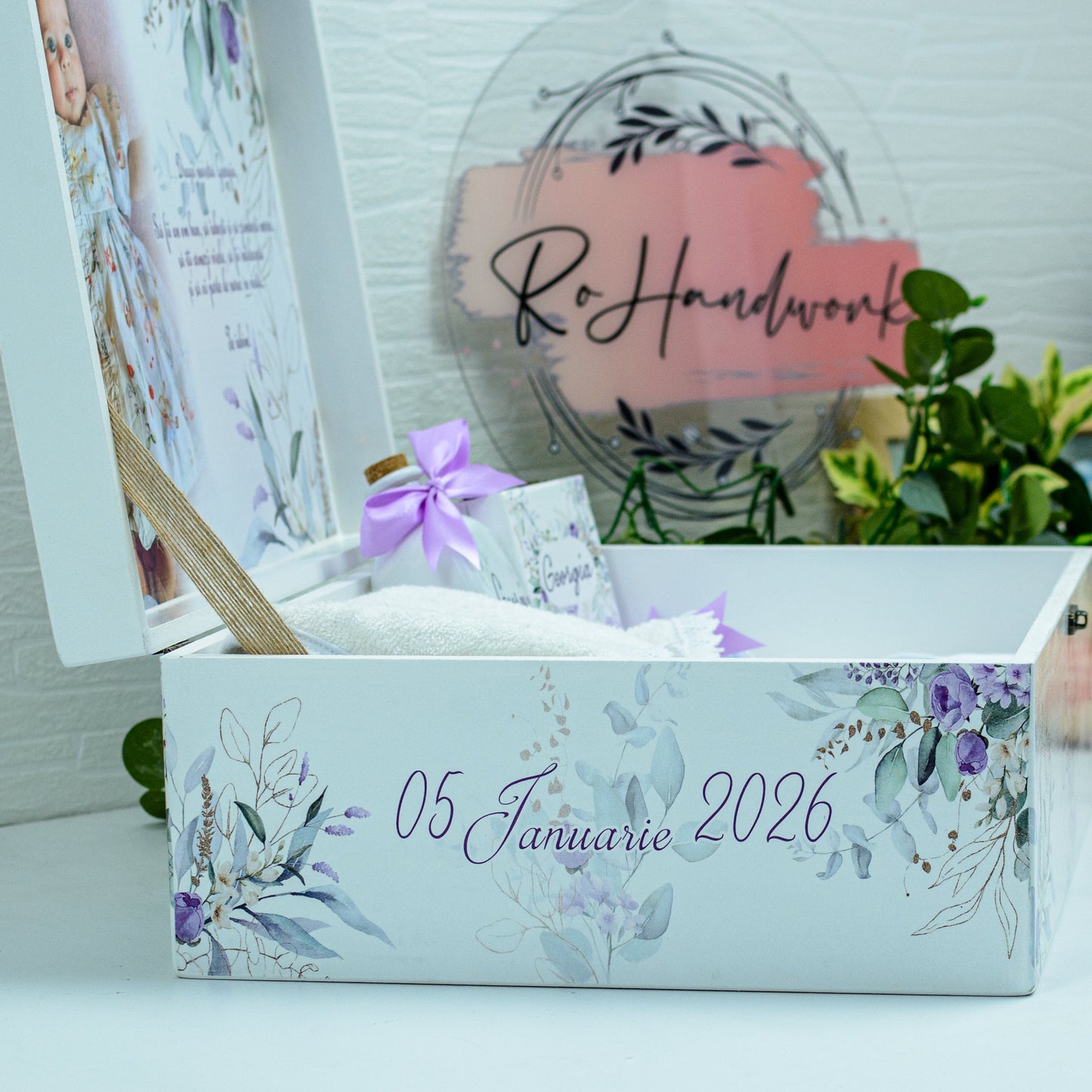Set Trusou Botez Zana cu flori RoHandWork