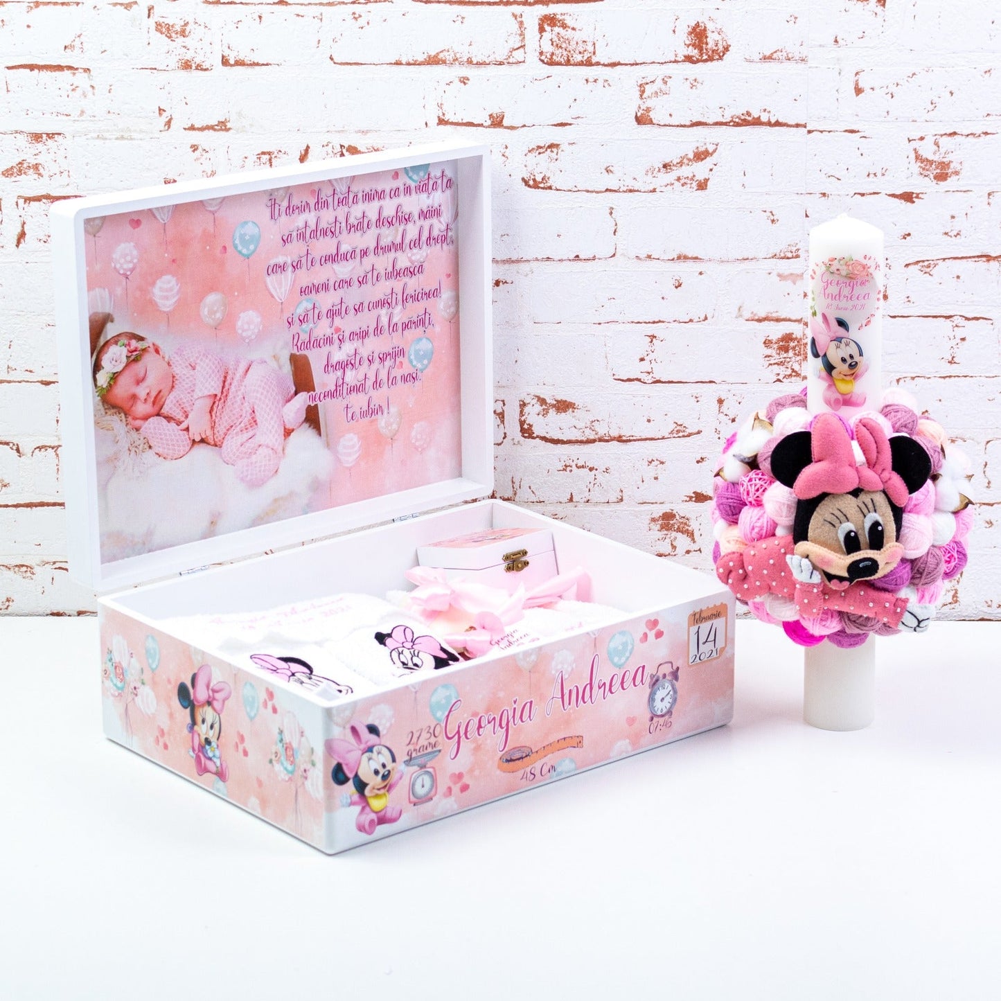 Set trusou botez Baby Minnie RoHandWork
