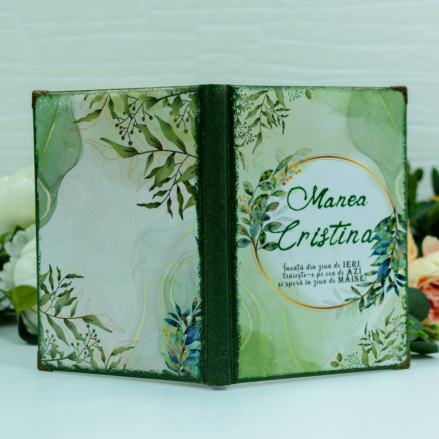 Agenda Personalizată Handmade Green – Design Special RoHandWork