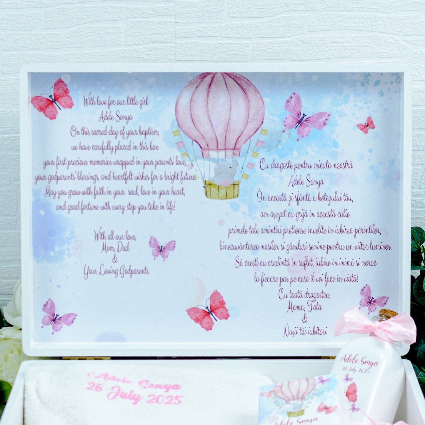 Set trusou botez Fluture RoHandWork