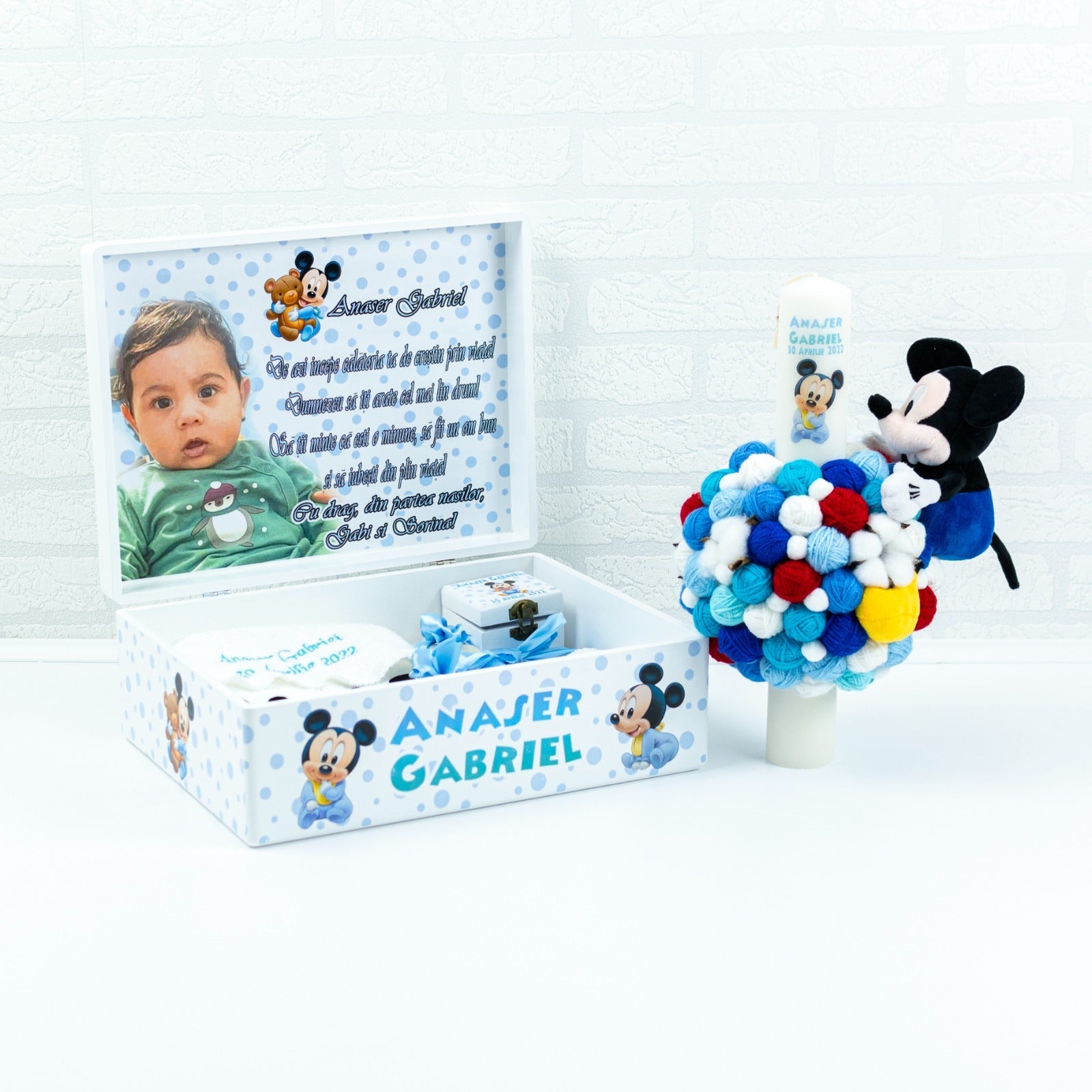 Set trusou botez Baby Mickey RoHandWork