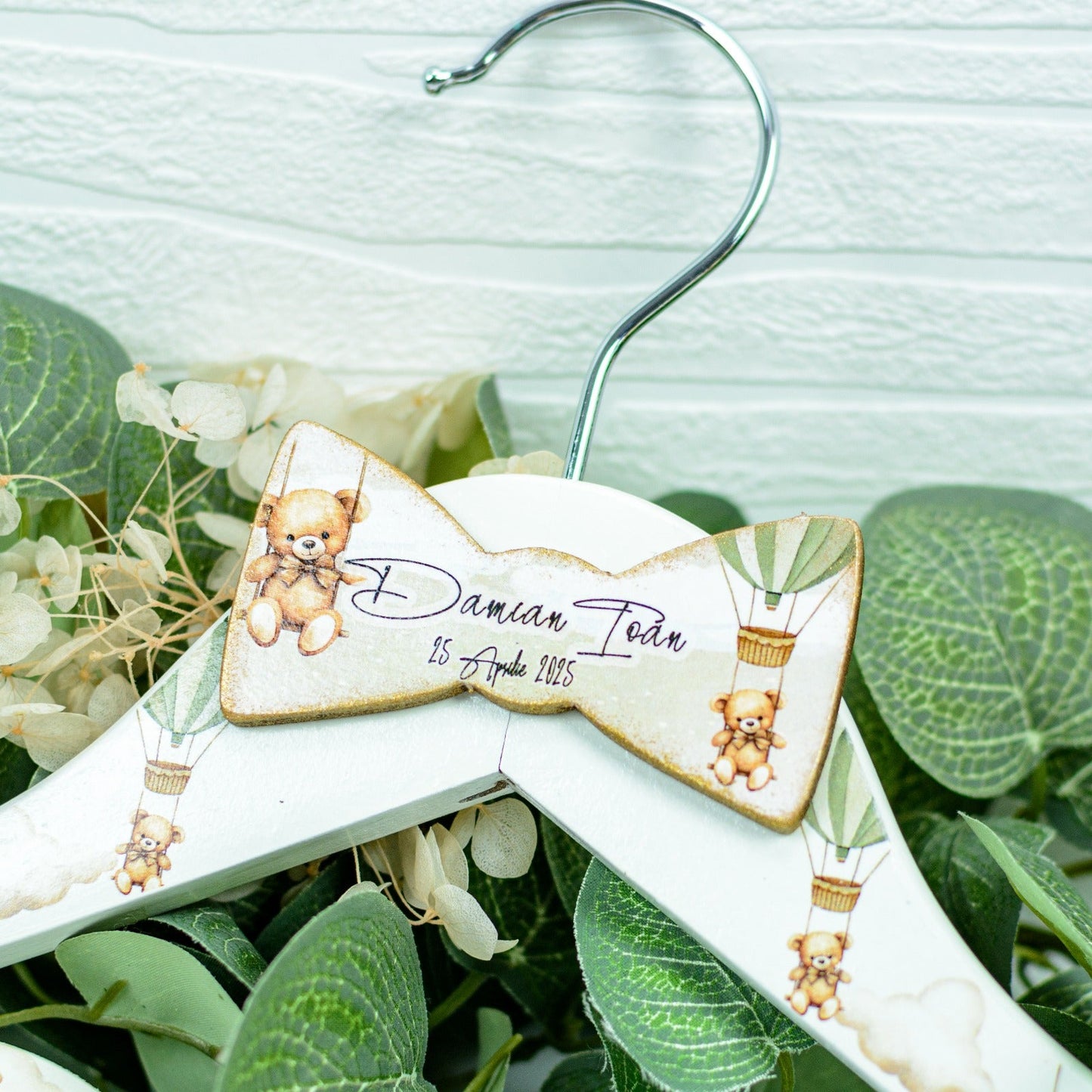 Umeras copil botez personalizat Ursulet RoHandWork