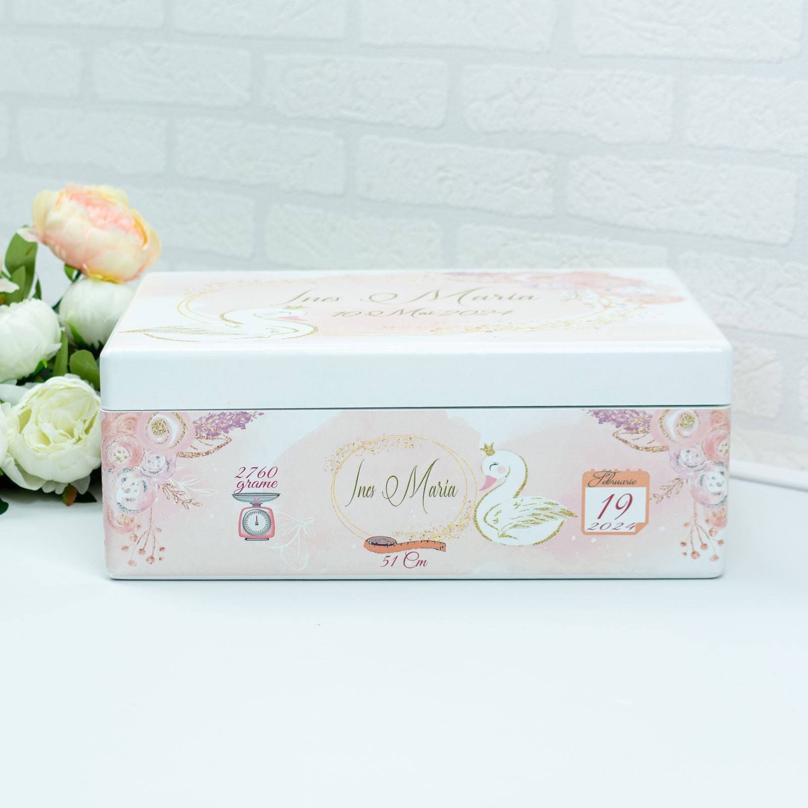 Set trusou botez Lebada Delicata - RoHandWork