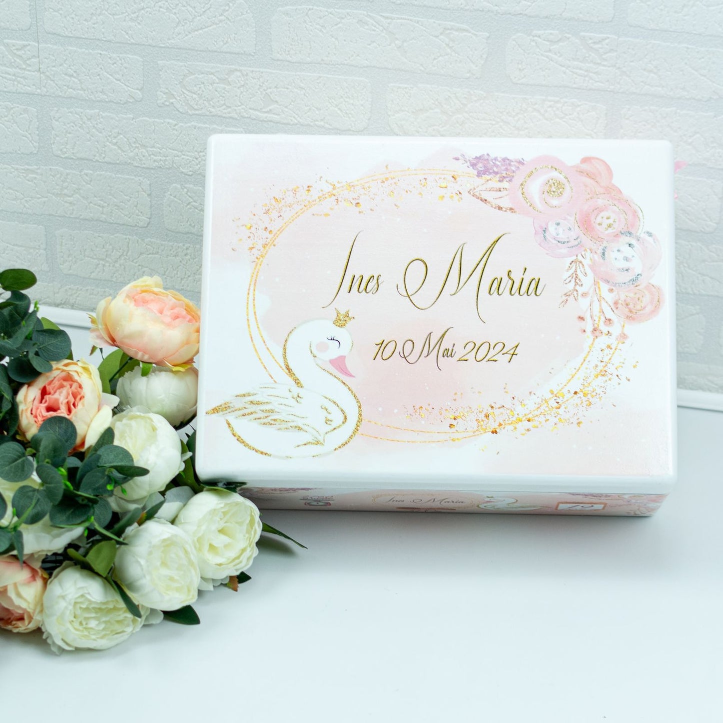 Set trusou botez Lebada Delicata - RoHandWork