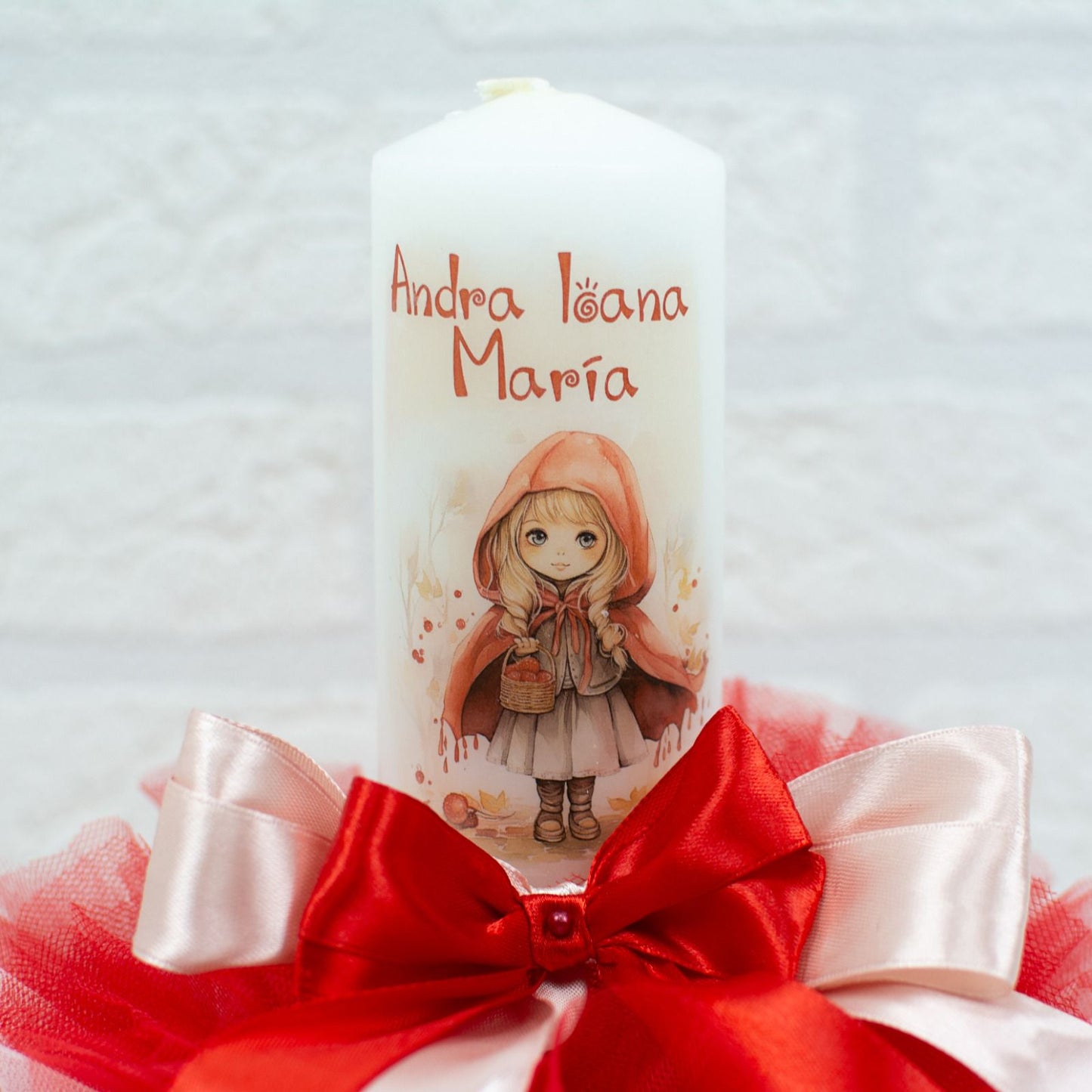 Set trusou botez Scufita Rosie - RoHandWork