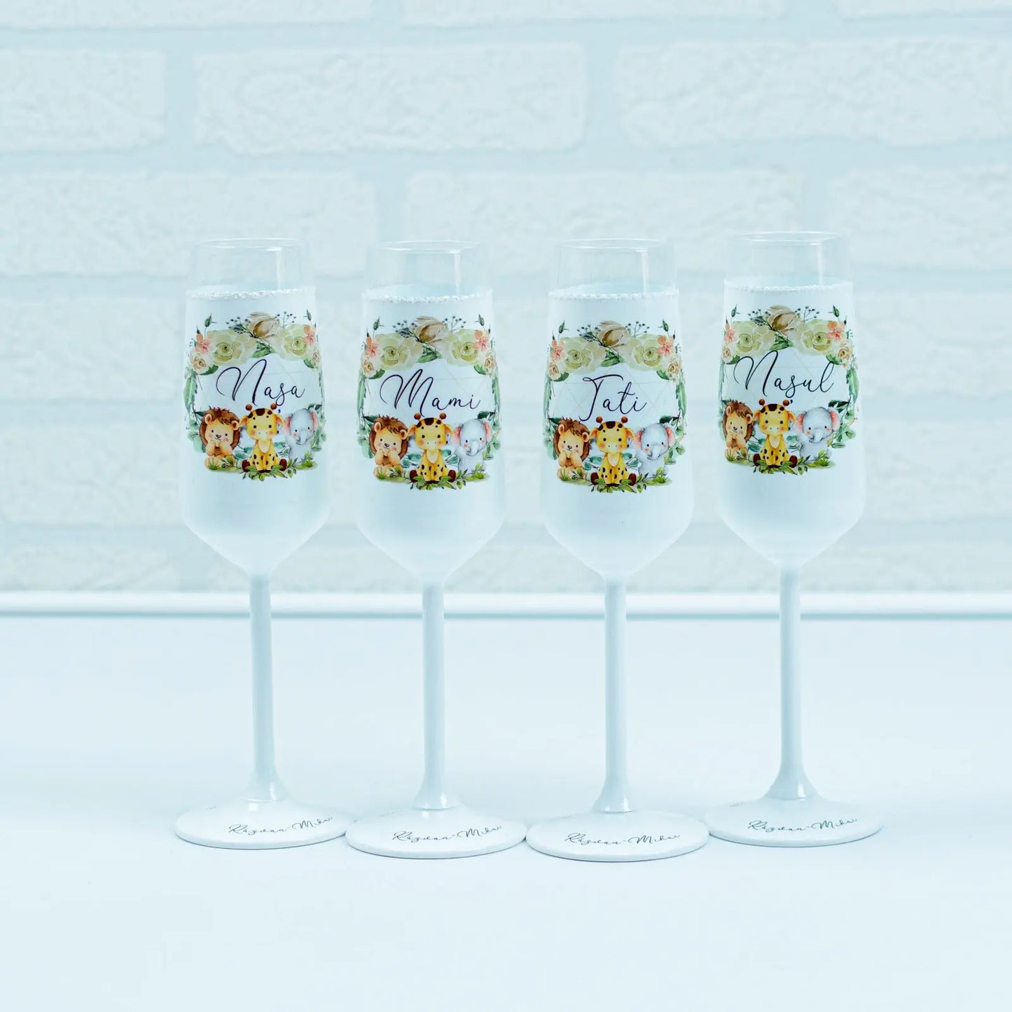 Set pahare botez Safari Animals RoHandWork