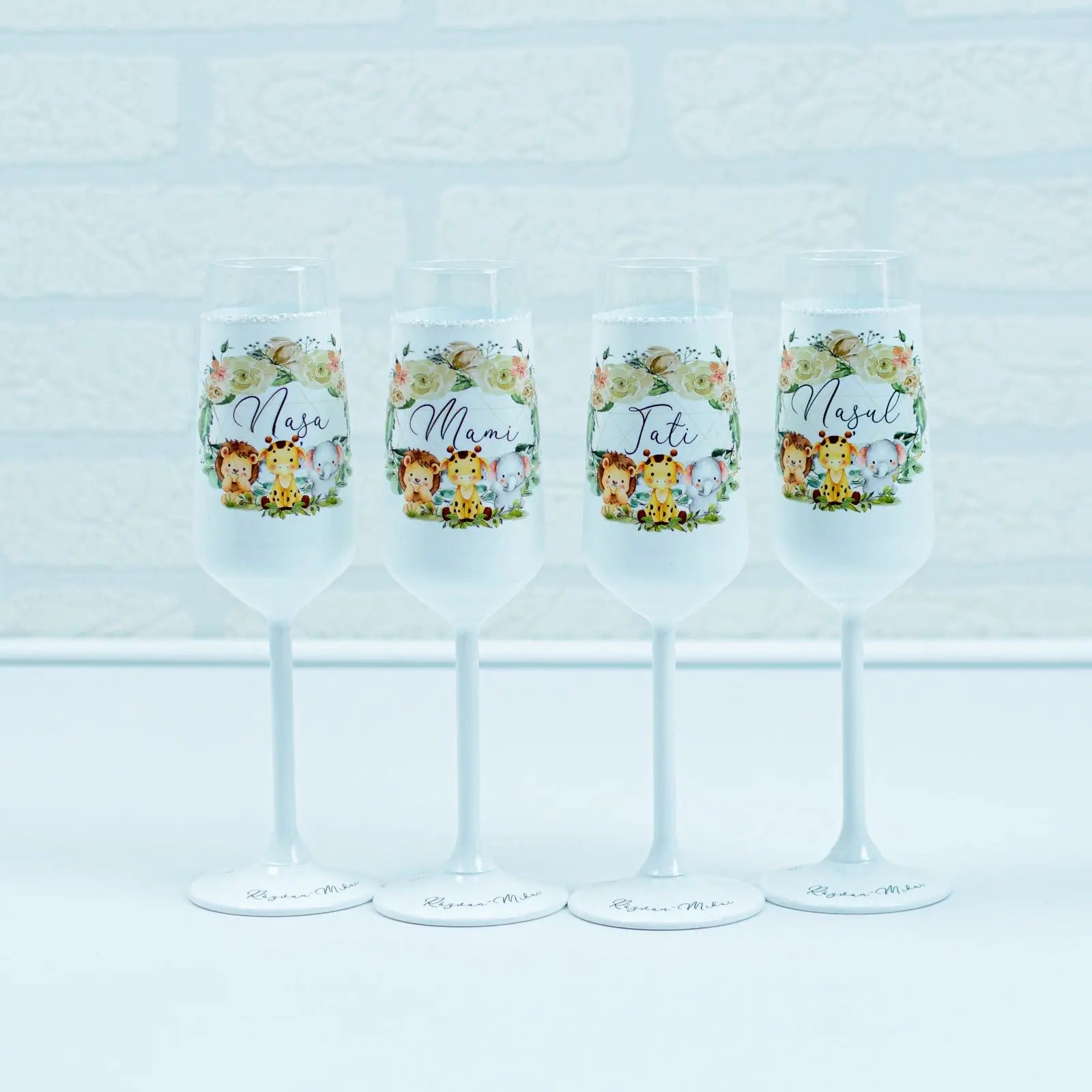 Set pahare botez Safari Animals RoHandWork