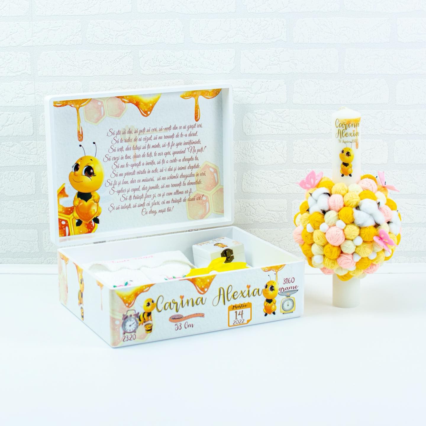 Set trusou botez Albinuta RoHandWork