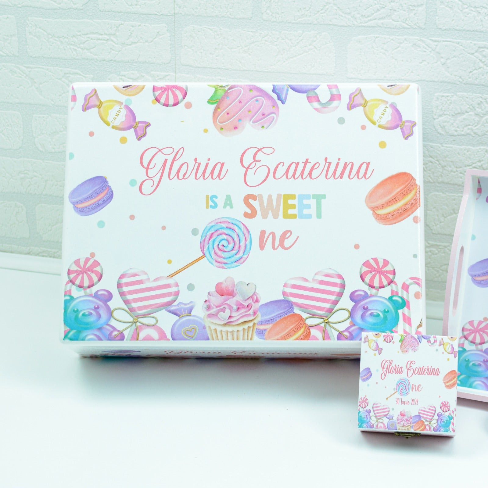Set turta personalizat Bomboane CandyLand- set tava pentru taiere mot - RoHandWork