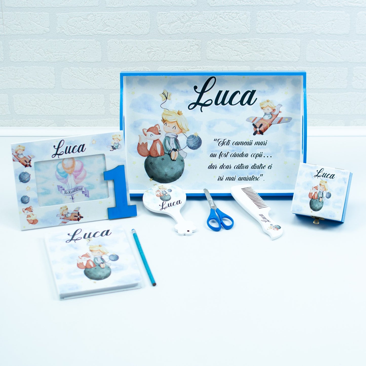 Set mot Micul Print- set tava taiere mot personalizat - RoHandWork