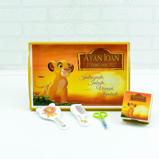 Set mot Simba apus- set tava pentru taiere moț Lion king - RoHandWork