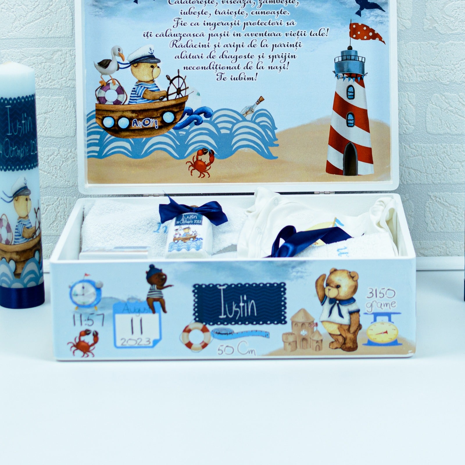 Set trusou botez Ursuleti marinari - RoHandWork