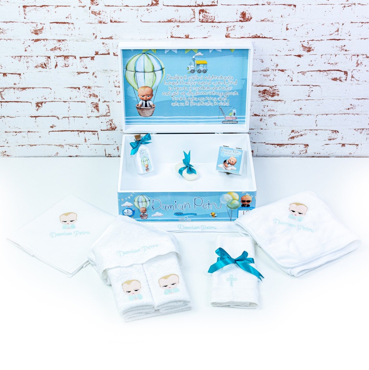 Set trusou botez Baby Boss Norisor - RoHandWork