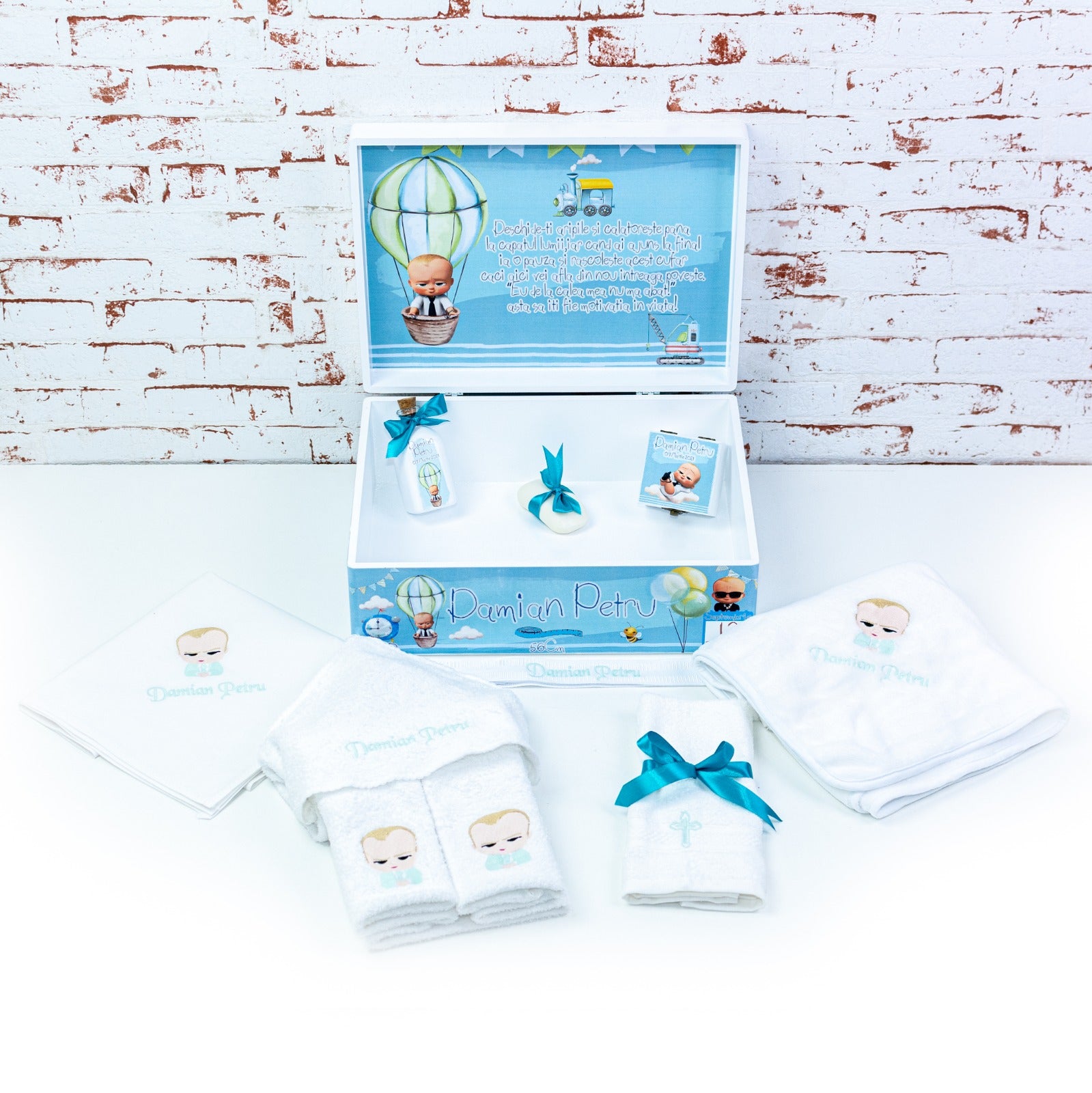 Set trusou botez Baby Boss Norisor - RoHandWork