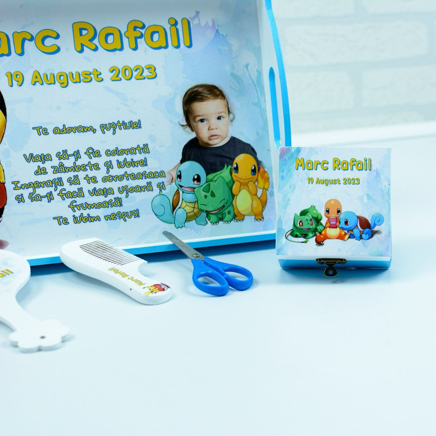 Set mot Pokemon baietel- set tava pentru taiere mot - RoHandWork