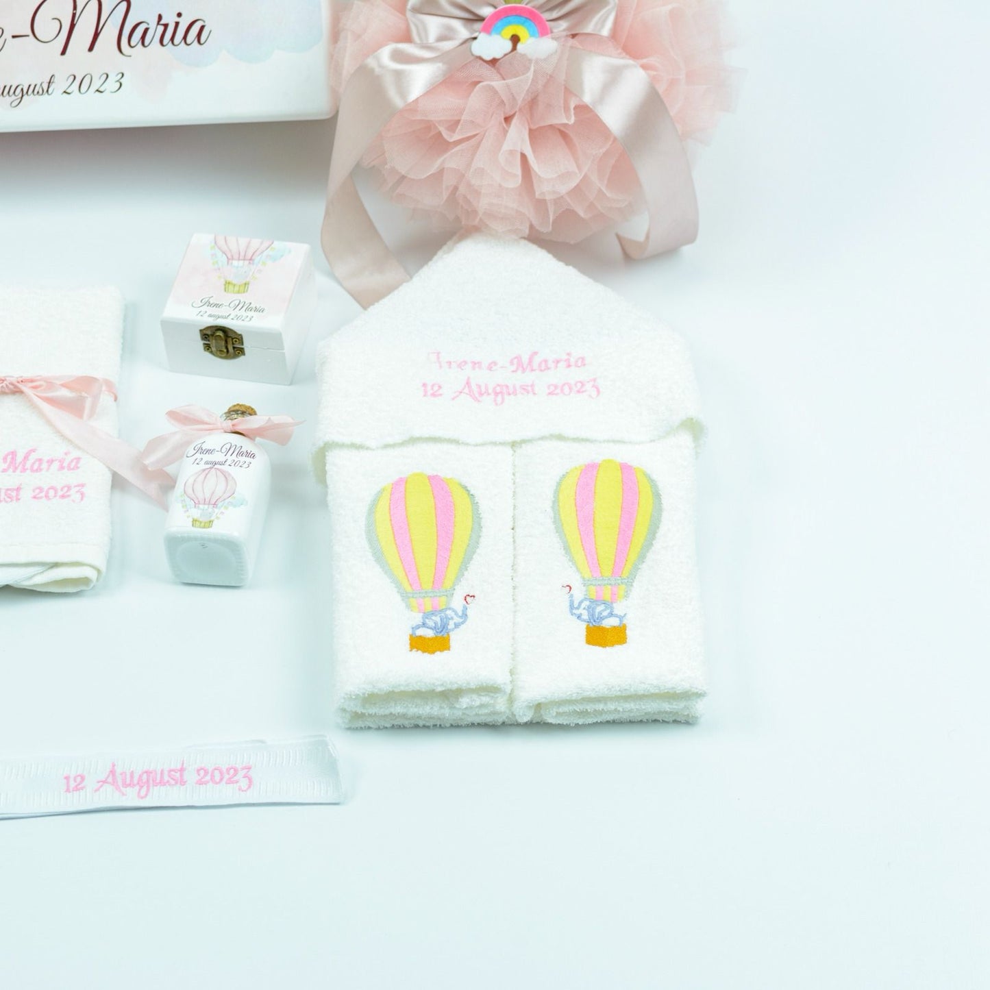Set trusou botez Elefantel delicat in balon - RoHandWork
