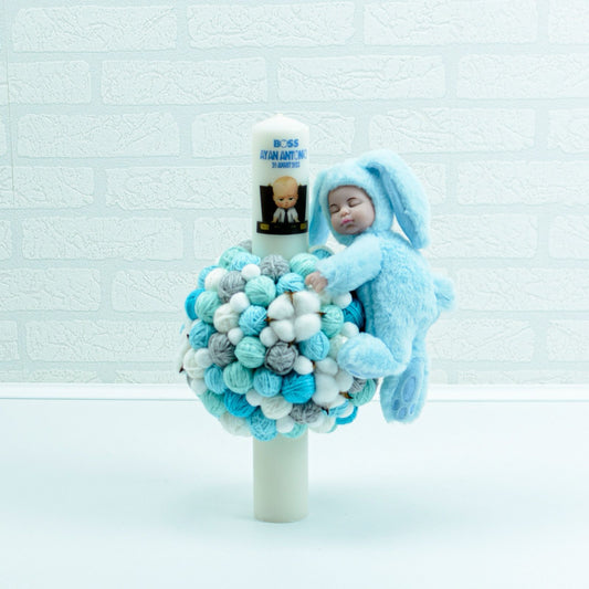 Lumanare Botez Gheme cu Mascota Baby Boss RoHandWork