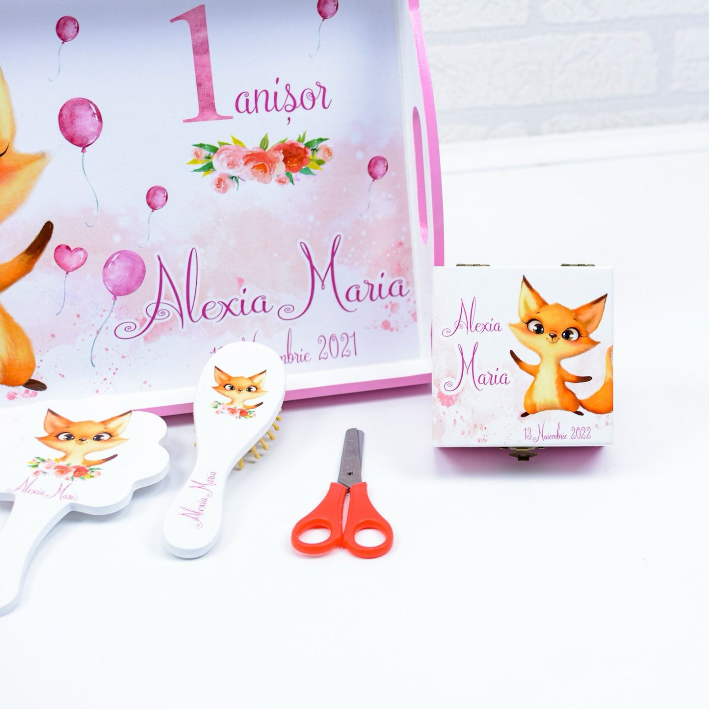 Set mot personalizat Vulpita- set tava pentru taiere mot - RoHandWork