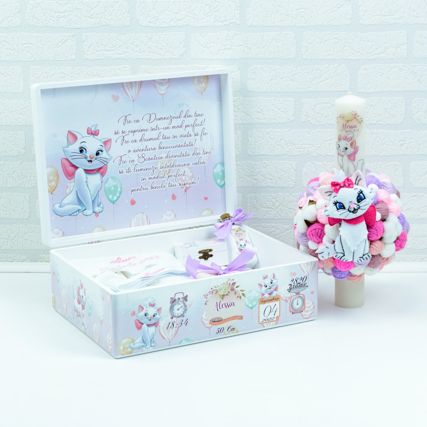 Set trusou botez Pisicuta Marie 1 - RoHandWork