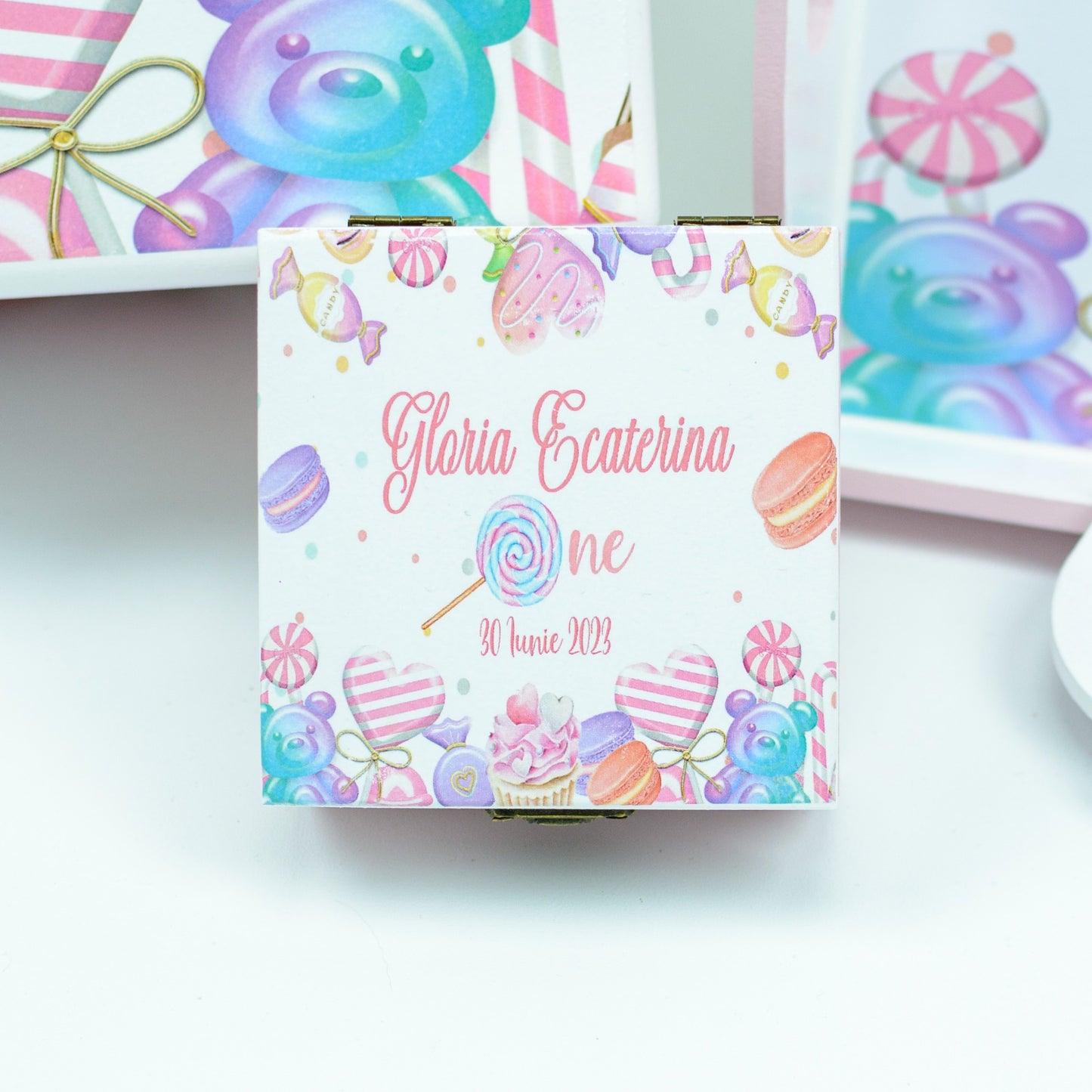 Set turta personalizat Bomboane CandyLand- set tava pentru taiere mot - RoHandWork